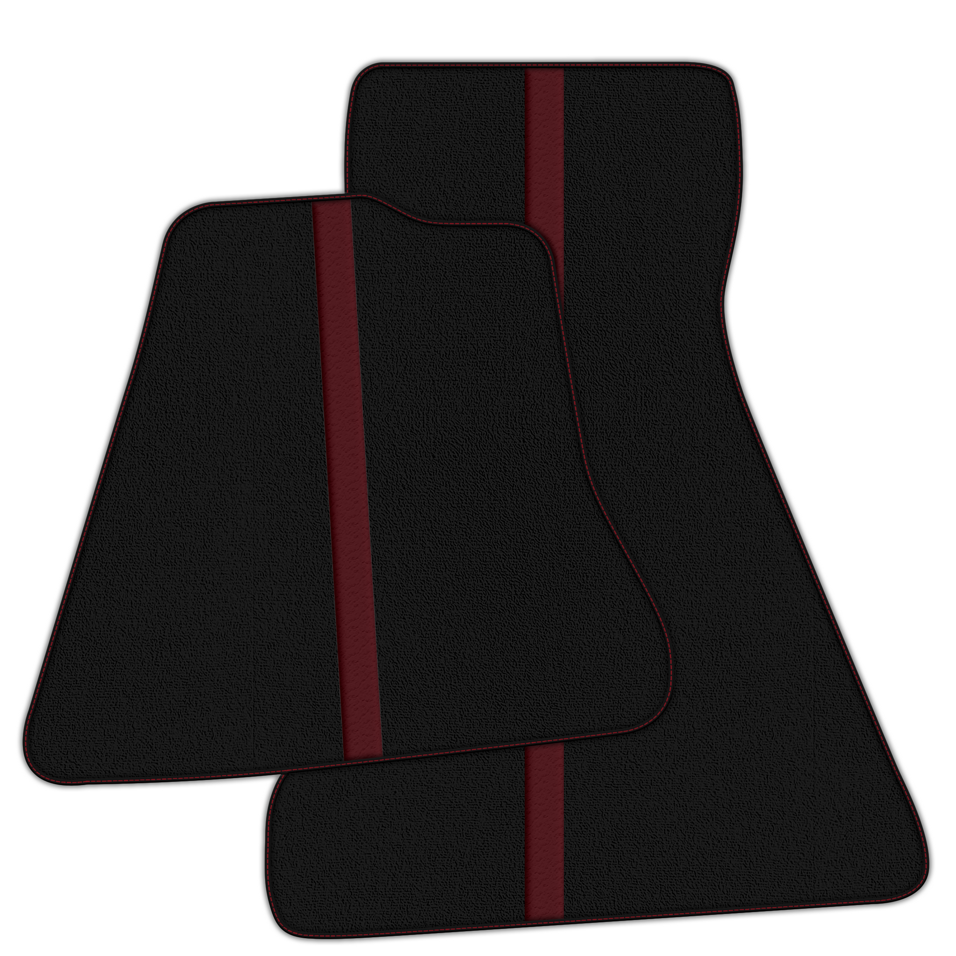 Black Floor Mats with Leather Line for McLaren 750S (2023-2025) - Various Colors
