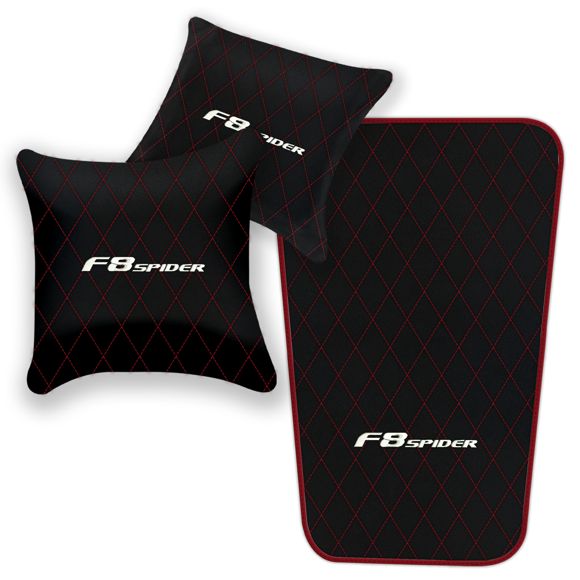 Premium Black Leather Floor Mats for Ferrari 456 (1992-2003)