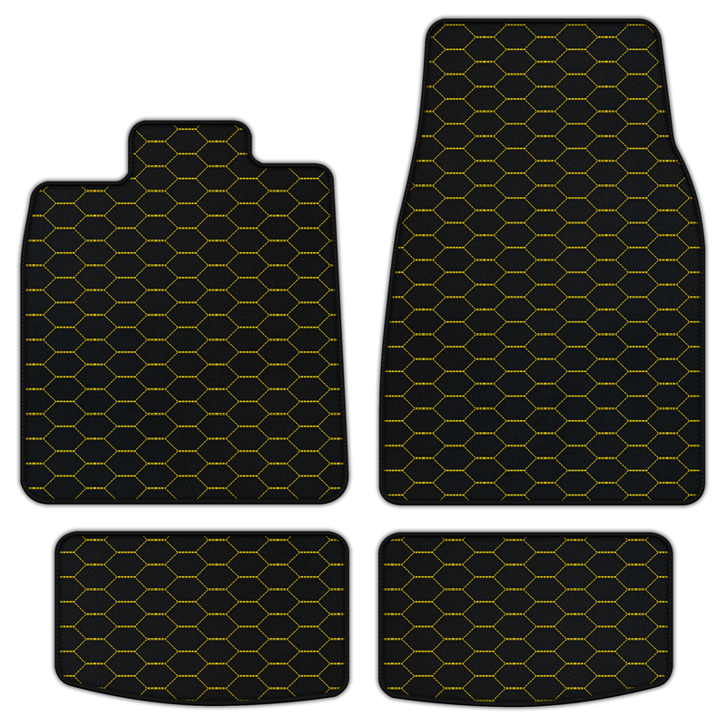Customizable Leather Floor Mats with Divario Pattern for Porsche Taycan (2019-2023)