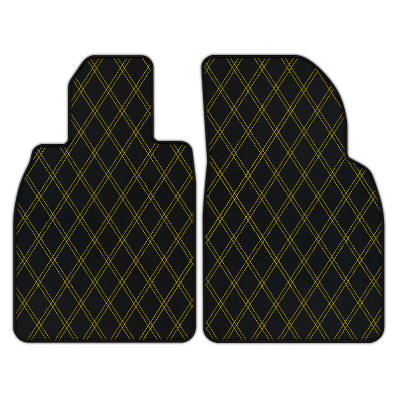 Customizable Leather Floor Mats with Double Diamond Pattern for Porsche 718 Boxster (2016-2023)