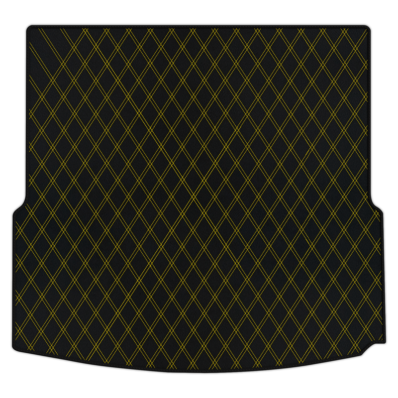 Anpassbare Kofferraum-Fußmatten aus Leder mit Doppelrautenmuster für Mercedes-Benz CLA-Klasse C118 Coupé (2019-2023)
