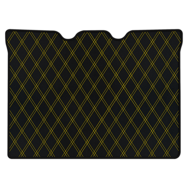 Customizable Leather Trunk Floor Mats with Double Diamond Pattern for Ferrari F430 (2004-2009)