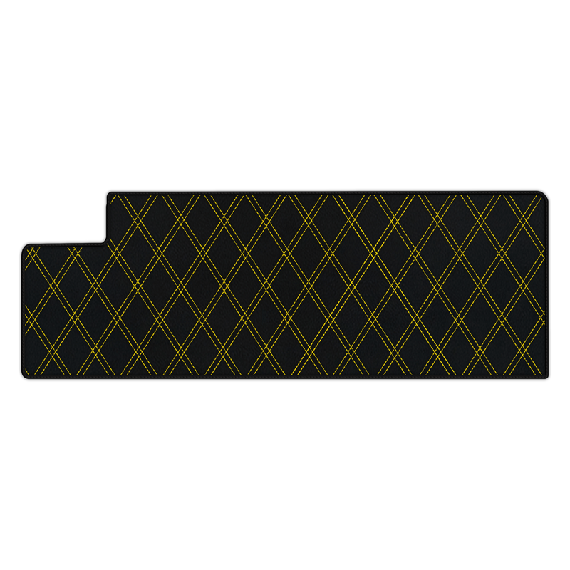 Anpassbare Kofferraummatten aus Leder mit Doppelrautenmuster für Ferrari 612 Scaglietti (2005-2011)