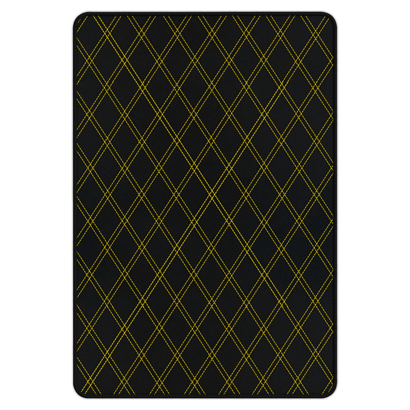 Anpassbare Kofferraum-Fußmatten aus Leder mit Doppelrautenmuster für Ferrari 458 Speciale (2012-2015)