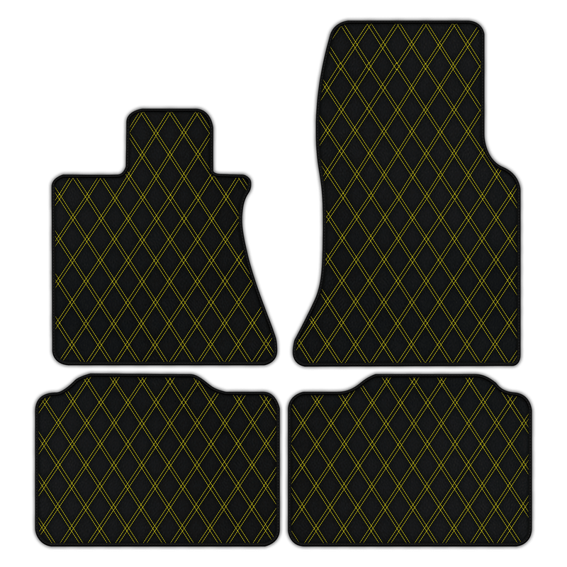Tapis de voiture en cuir personnalisables avec motif double losange pour Rolls Royce Phantom VIII (2017-2024)