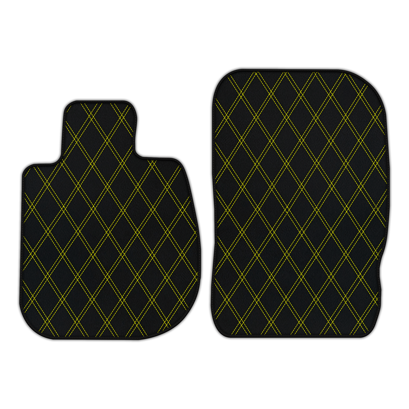 Customizable Leather Floor Mats with Double Diamond Pattern for BMW Z4 Series E86 Coupe (2003-2008)
