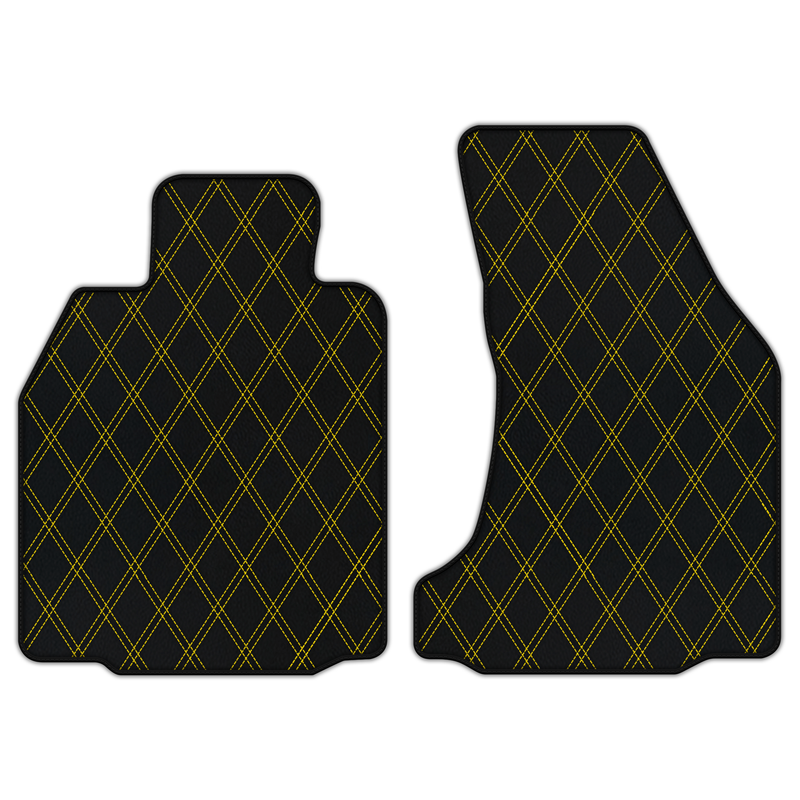 Customizable Leather Floor Mats with Double Diamond Pattern for Porsche Porsche 987 Cayman (2009-2012)