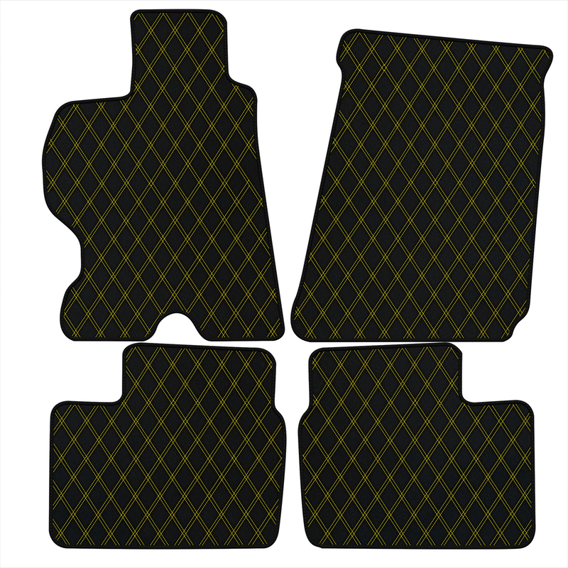 Tapis de voiture en cuir personnalisables avec motif double