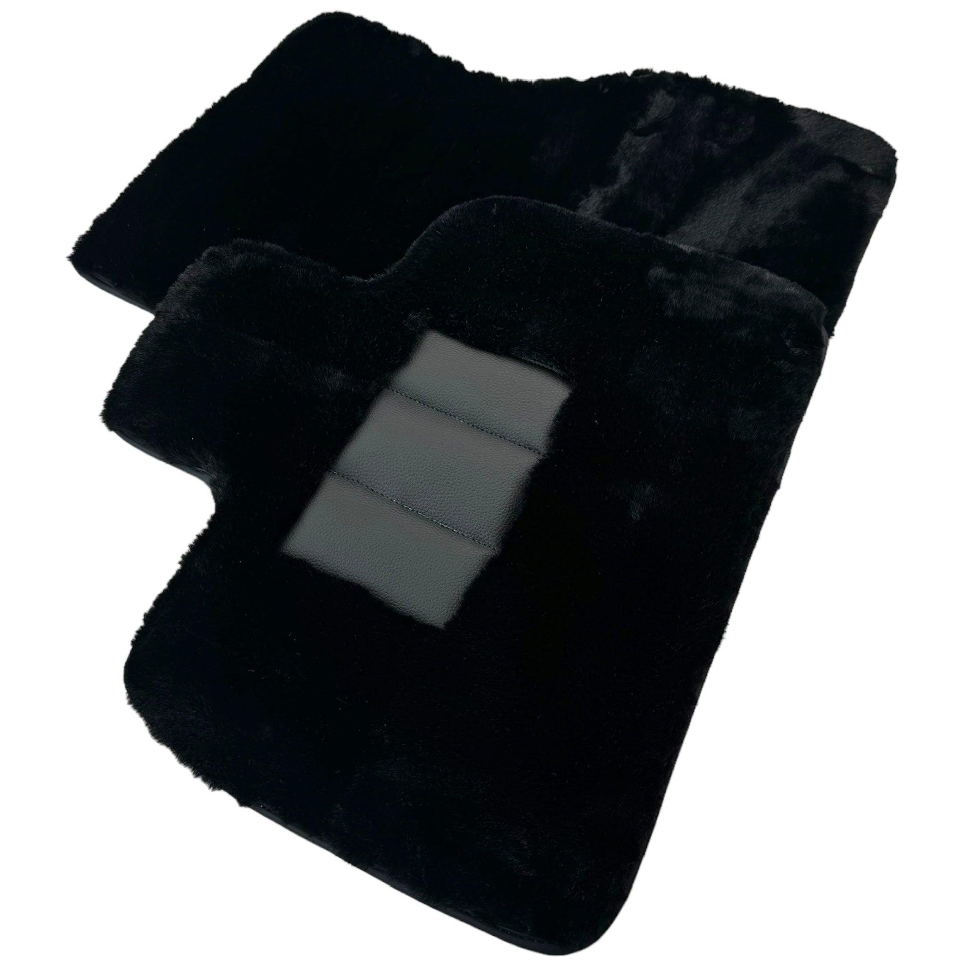 Black Sheepskin Floor Mats for BMW iX (2022-2024) - AutoWin
