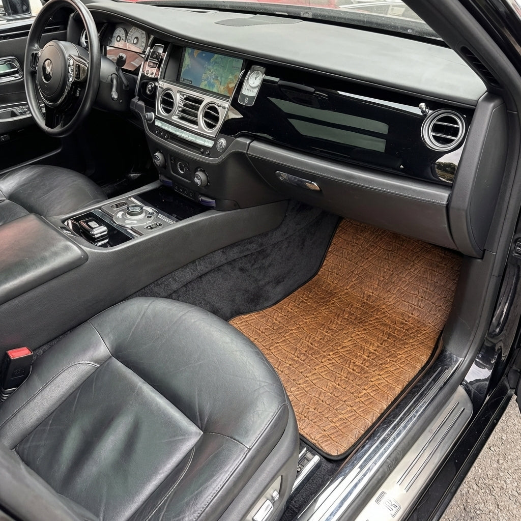 Tapis de voiture en cuir pour Rolls Royce Ghost Série I (2010–2020) Marque ER56 Design - ER56 Design