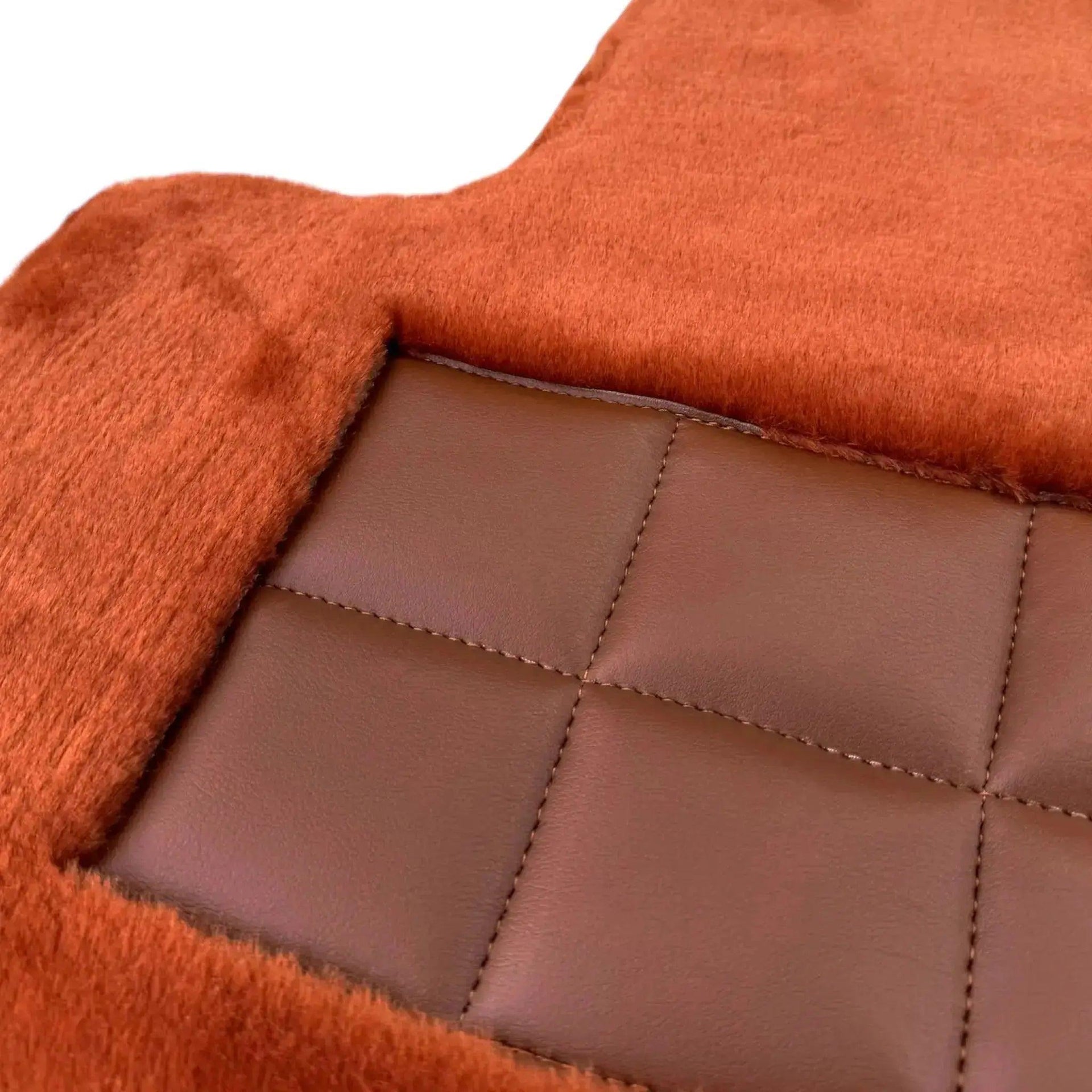 Ginger Color Sheepskin Floor Mats for Rolls-Royce Phantom VIII (2017-2024) - AutoWin