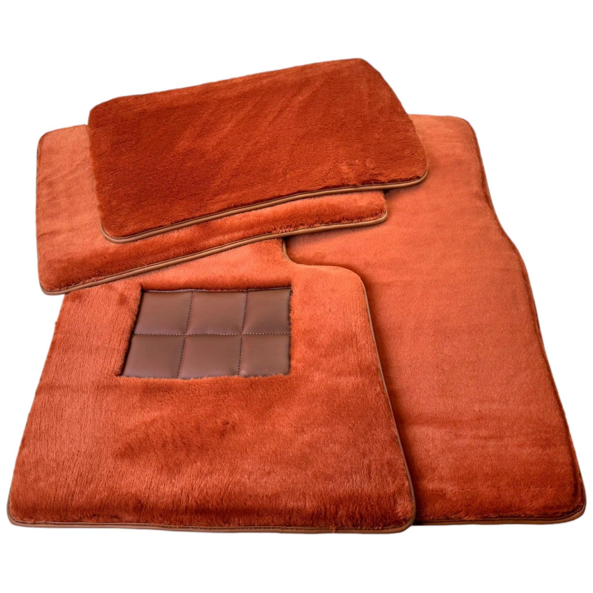 Ginger Color Sheepskin Floor Mats for Rolls-Royce Spectre (2023-2024) - AutoWin