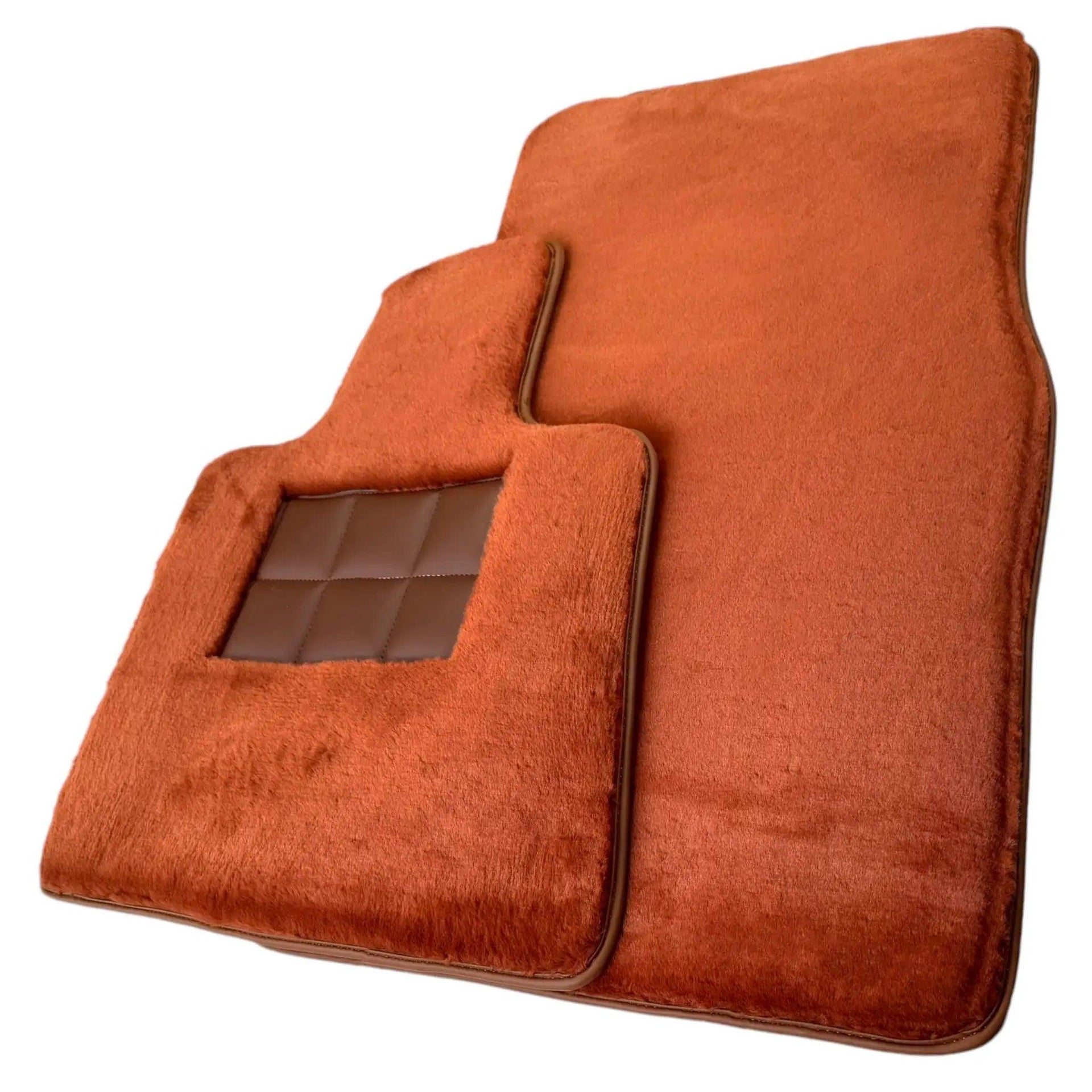 Ginger Color Sheepskin Floor Mats for Rolls-Royce Wraith (2013-2023) - AutoWin