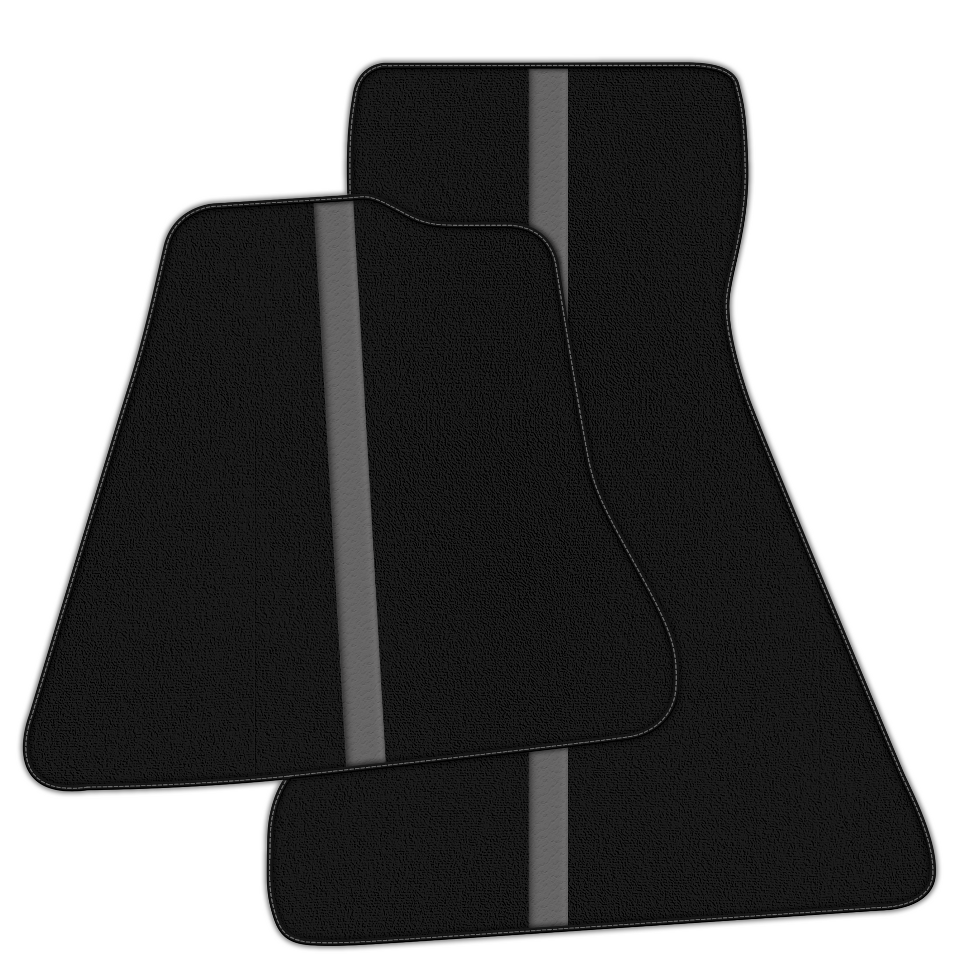 Black Floor Mats with Leather Line for McLaren 750S (2023-2025) - Various Colors