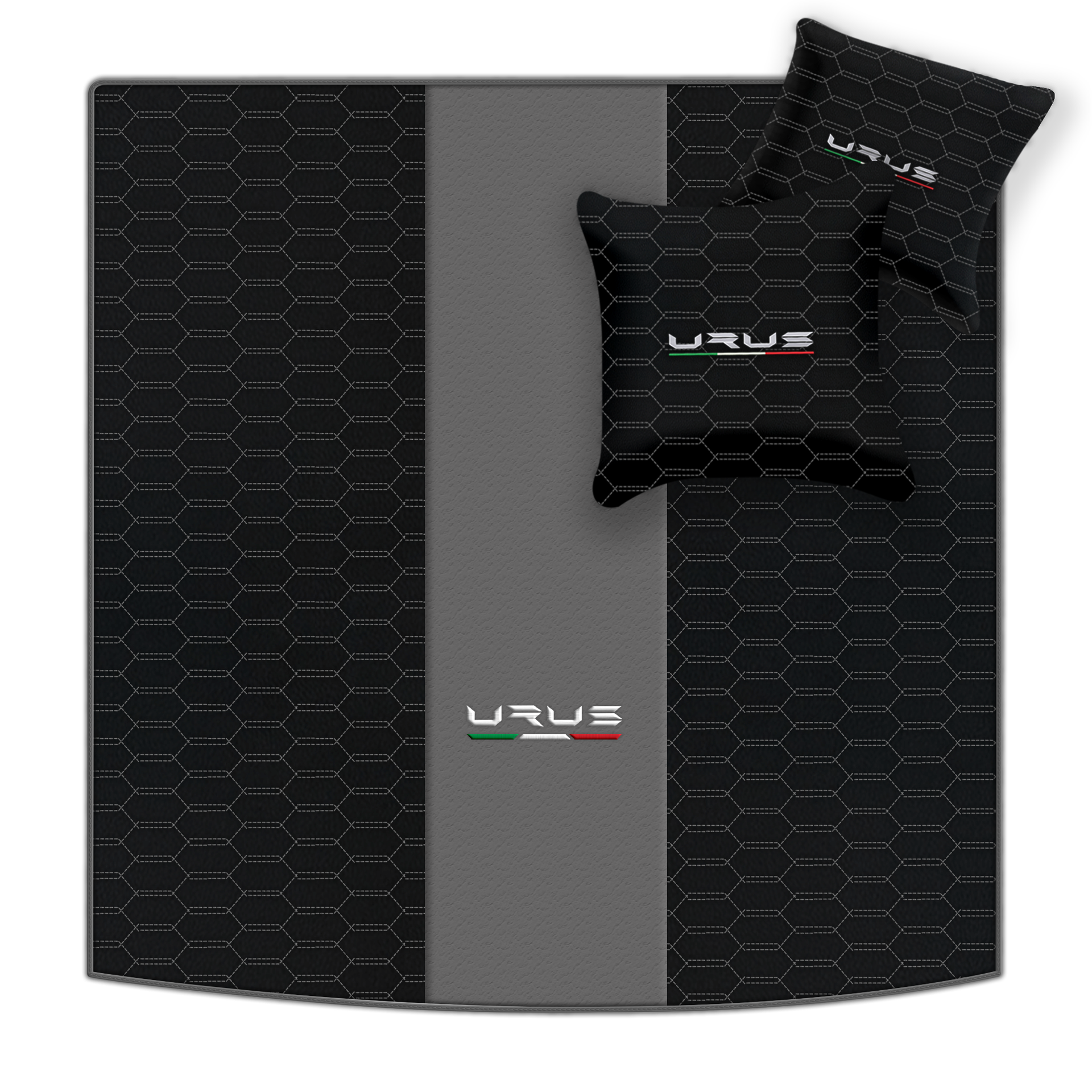 Tapis de voiture beige pour Lamborghini Urus Performante en cuir carboné - AutoWin.EU