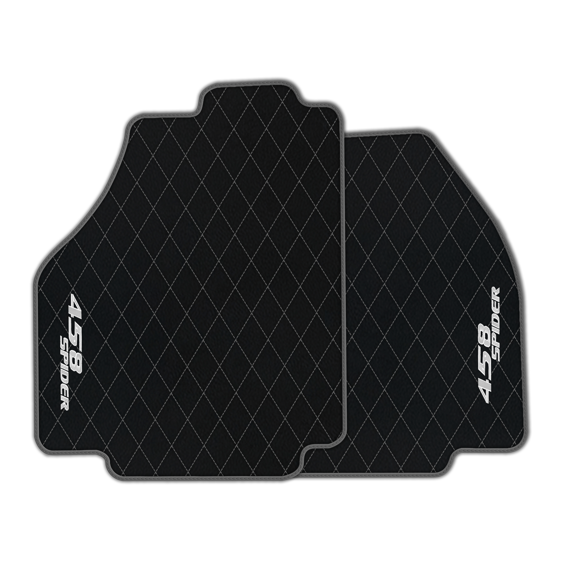 Black Leather Floor Mats for Ferrari 458 Spider (2012-2015) | Custom