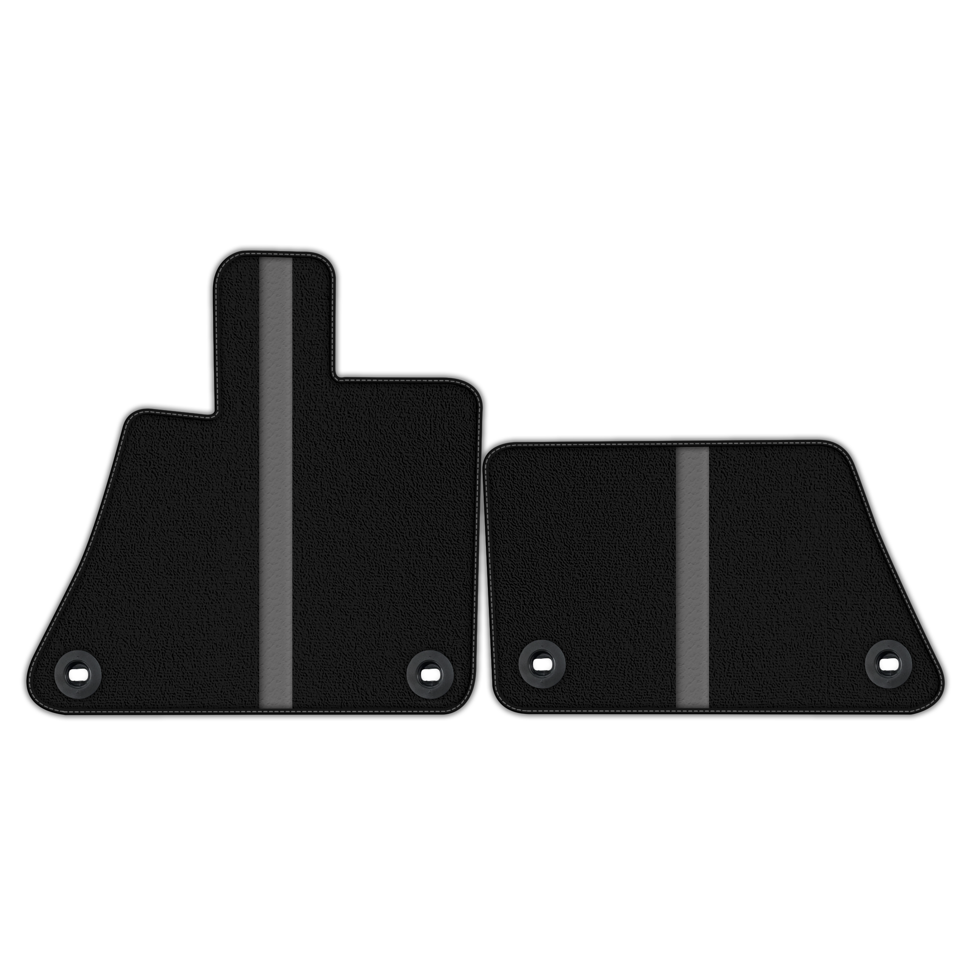 Black Floor Mats with Leather Line for Bugatti Veyron (2005-2015) - Various Colors
