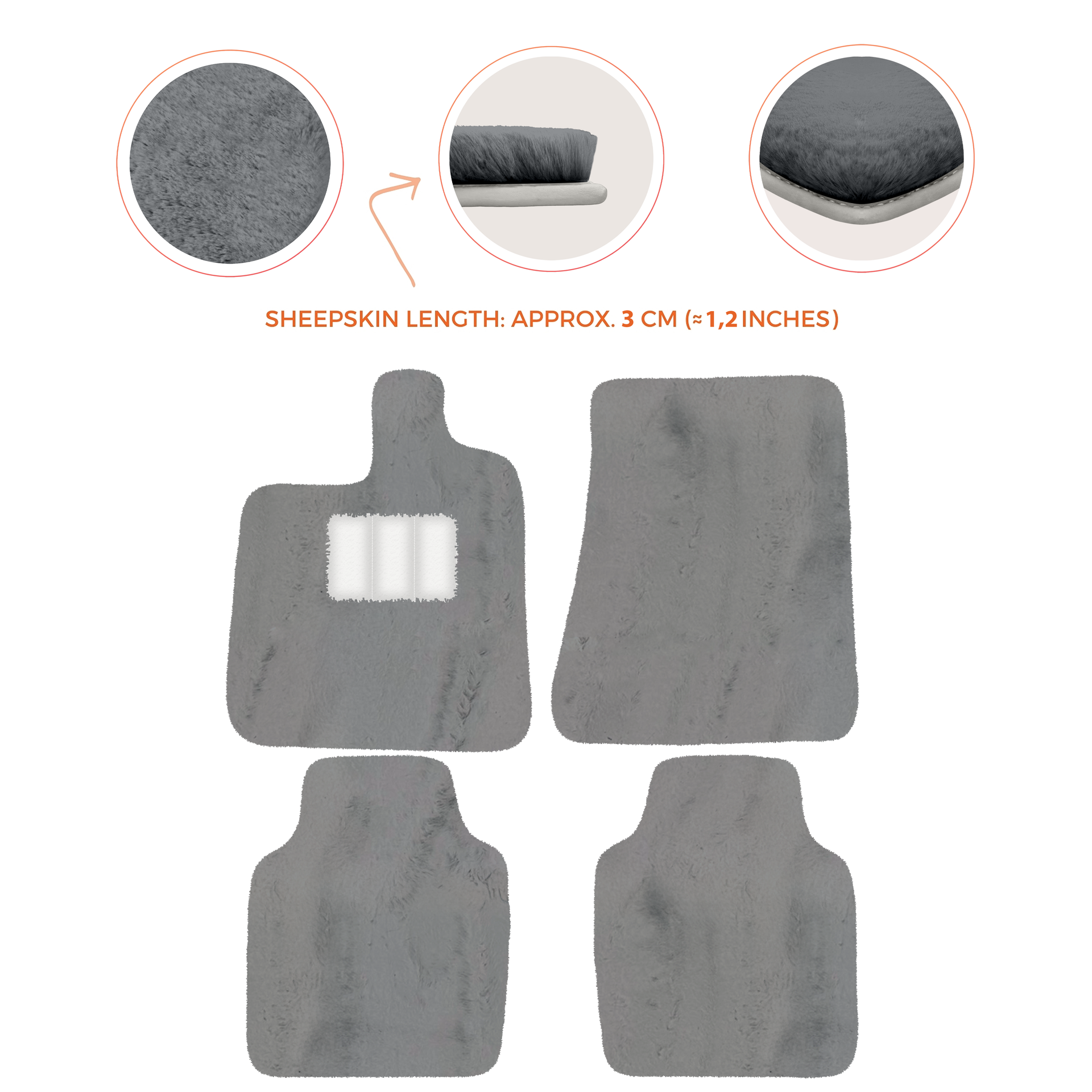 Premium Luxury Sheepskin Floor Mats for Ferrari Roma (2021-2024)