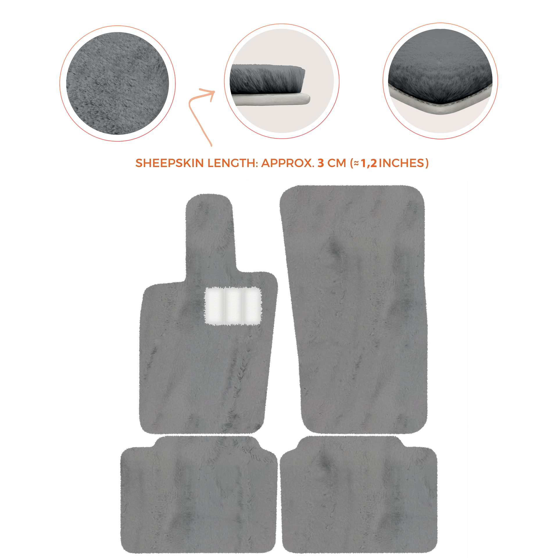 Luxury Sheepskin Floor Mats for Porsche Panamera (2017-2023)