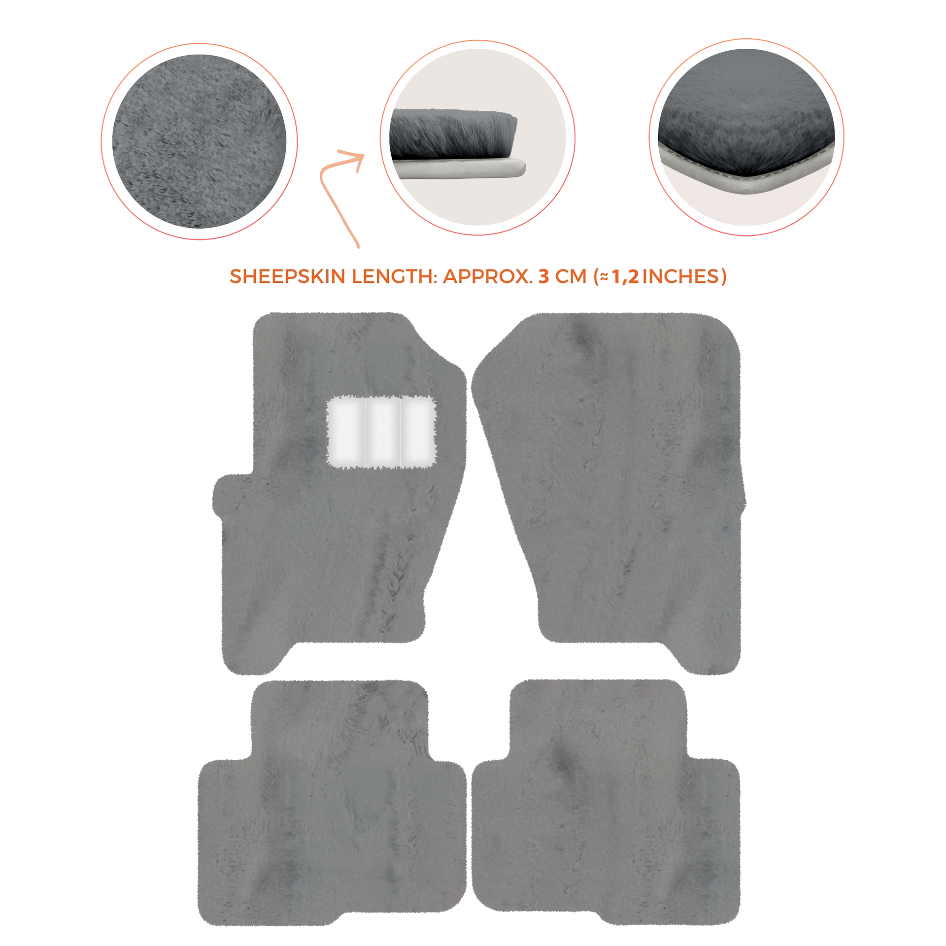 Premium Sheepskin Floor Mats for Land Rover Freelander (2007-2012)