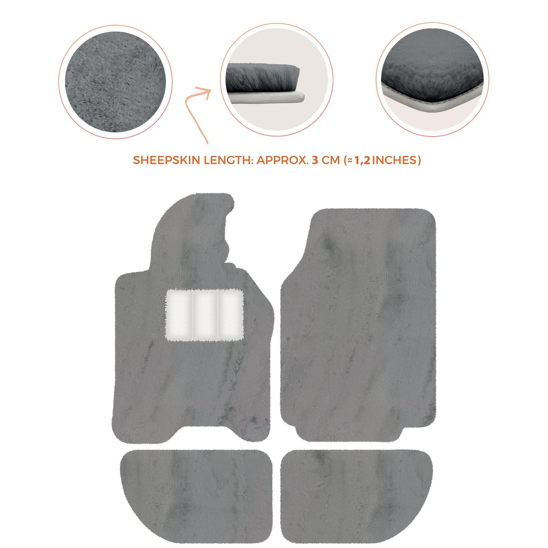 Sheepskin Floor Mats for Porsche 944 (1981-1991) | Custom Colors