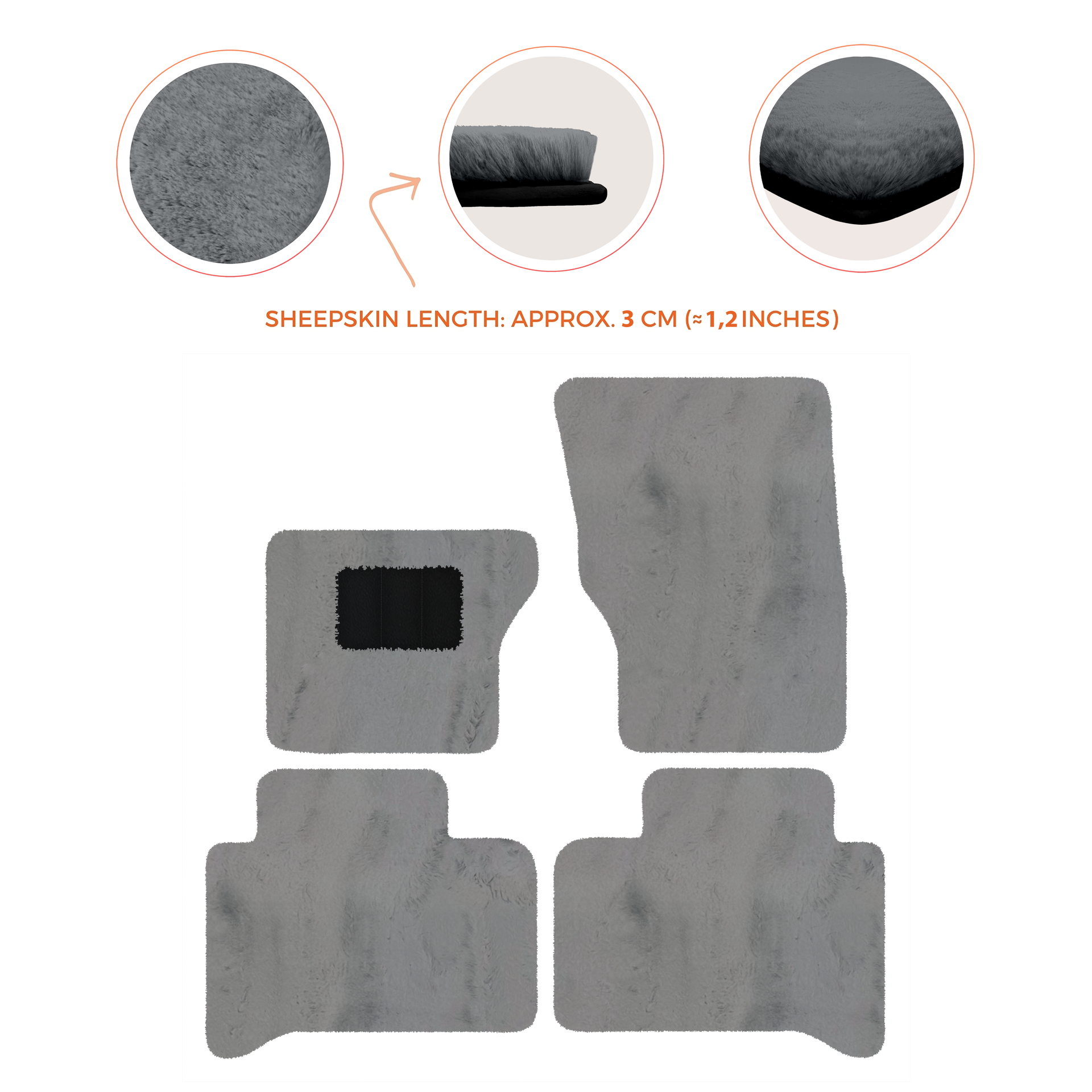 Luxury Sheepskin Floor Mats for Range Rover Velar (2017-2024)