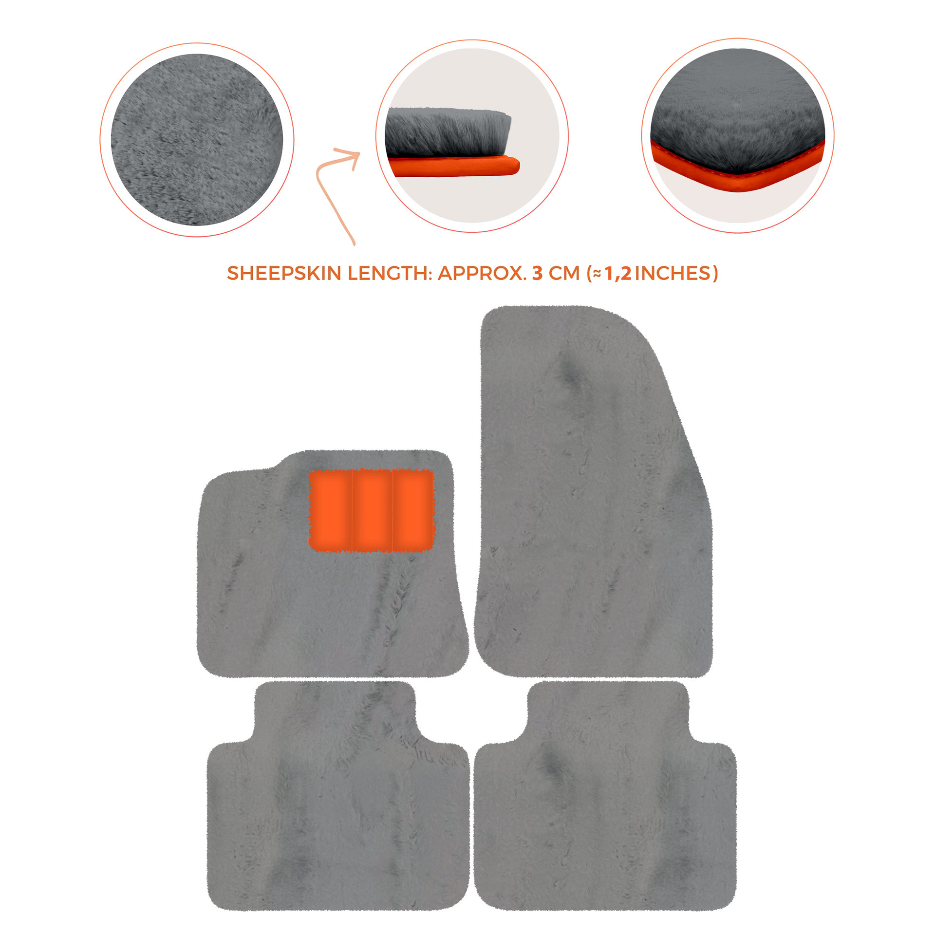 Premium Sheepskin Floor Mats for Porsche 987 Boxster (2005-2012)