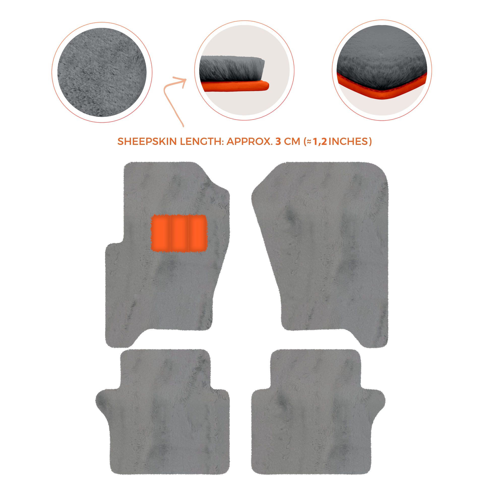 Luxury Sheepskin Floor Mats for Your Range Rover Sport 2005-2010