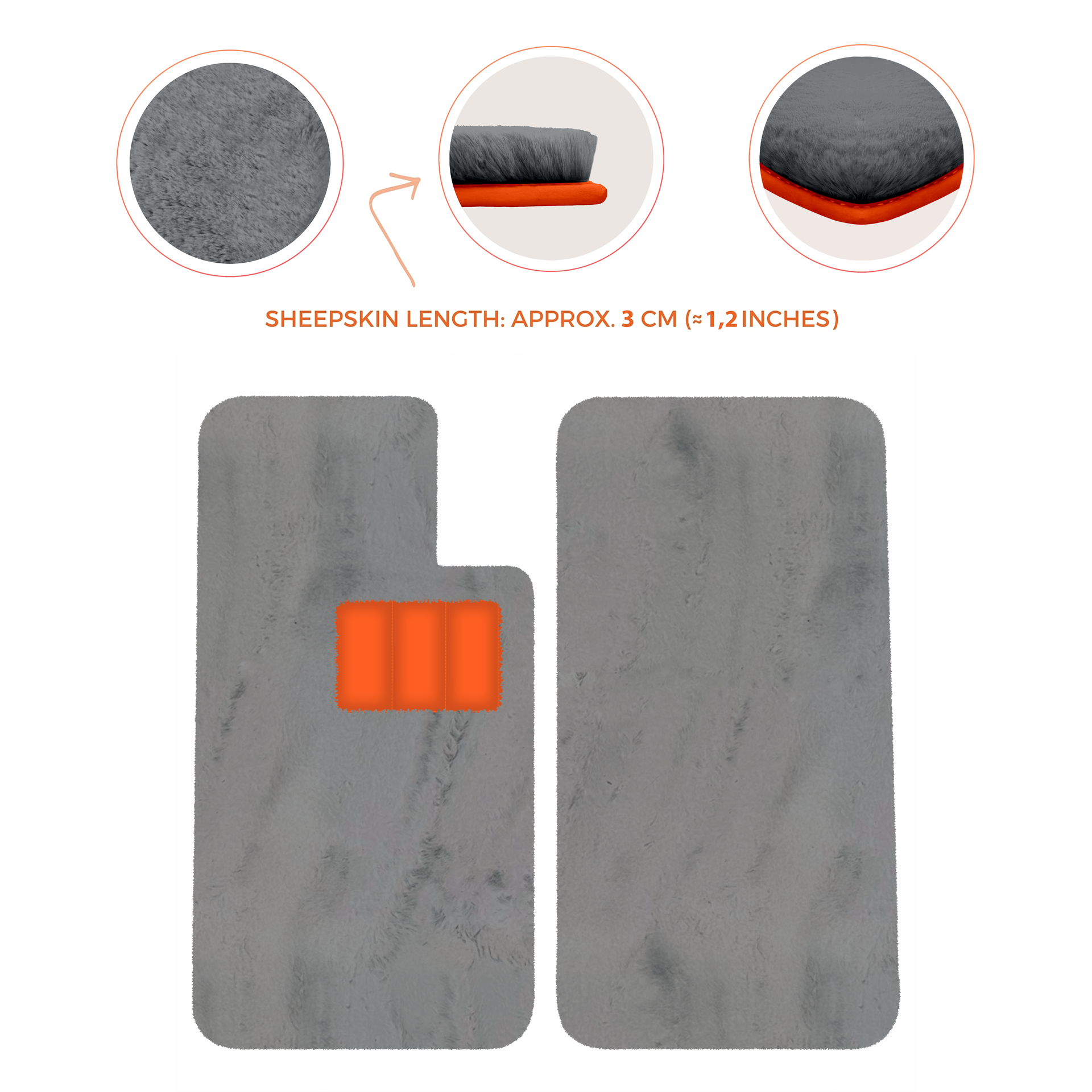 Premium Sheepskin Floor Mats for Aston Martin V8 Virage (1989-1995) Coupe