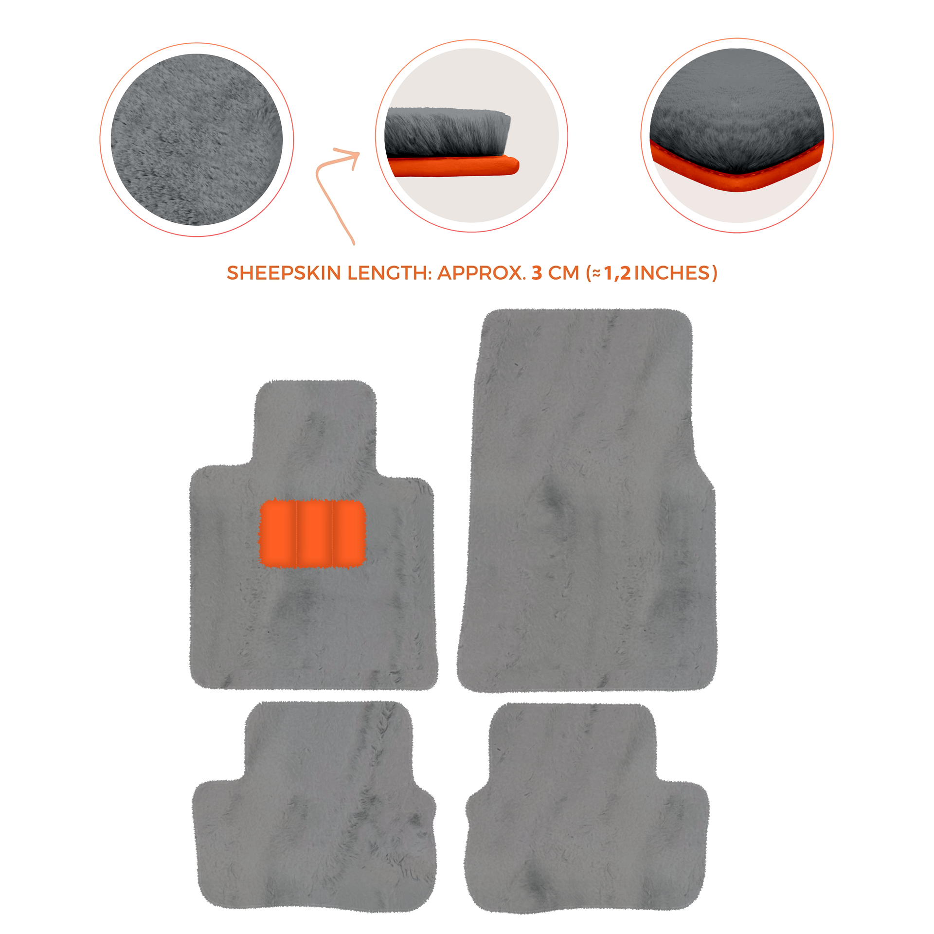 Premium Sheepskin Floor Mats for Rolls-Royce Shadow (1965-1977)