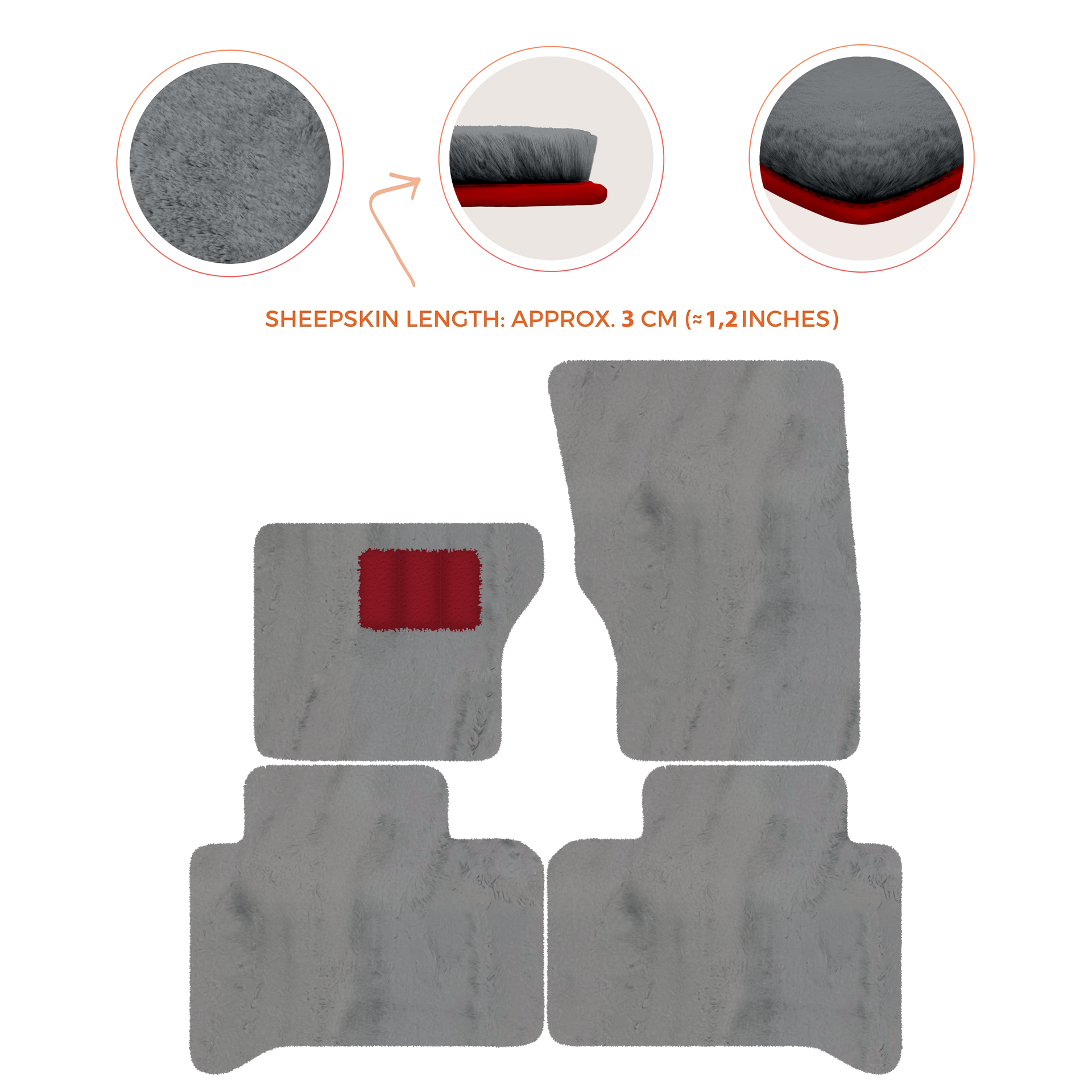 Luxurious Premium Sheepskin Floor Mats for Range Rover (2012-2022)