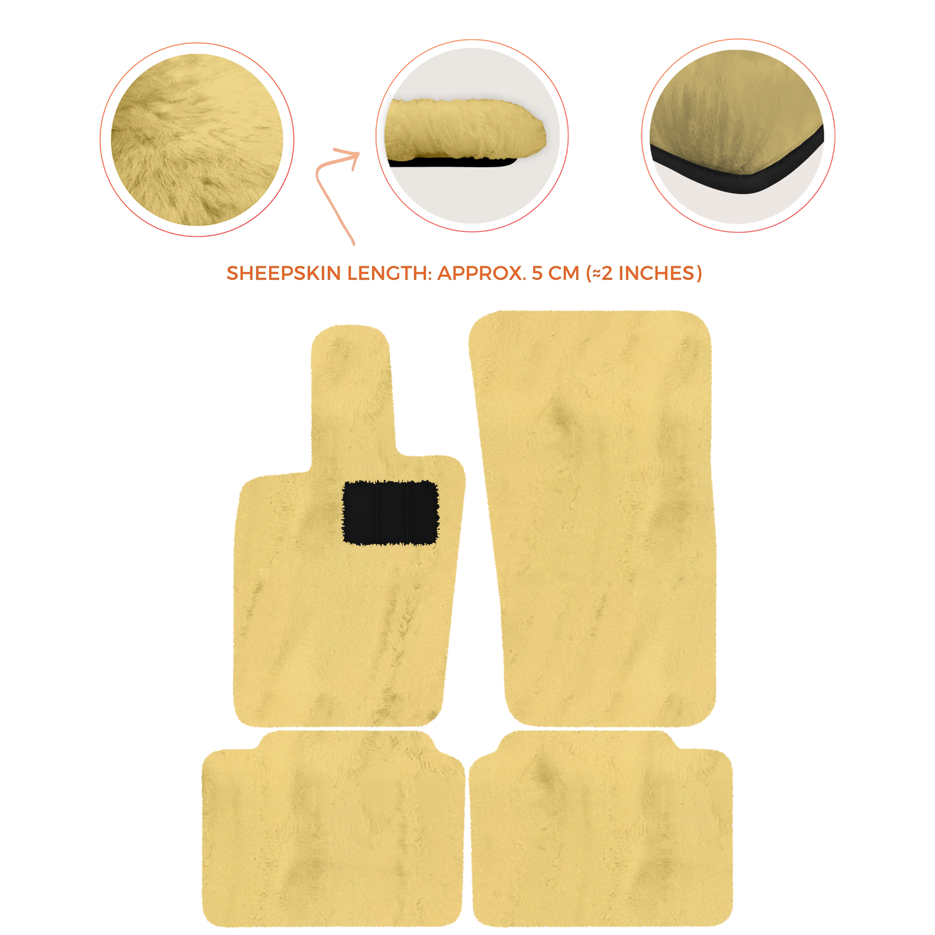 Luxury Sheepskin Floor Mats for Porsche Panamera (2017-2023)