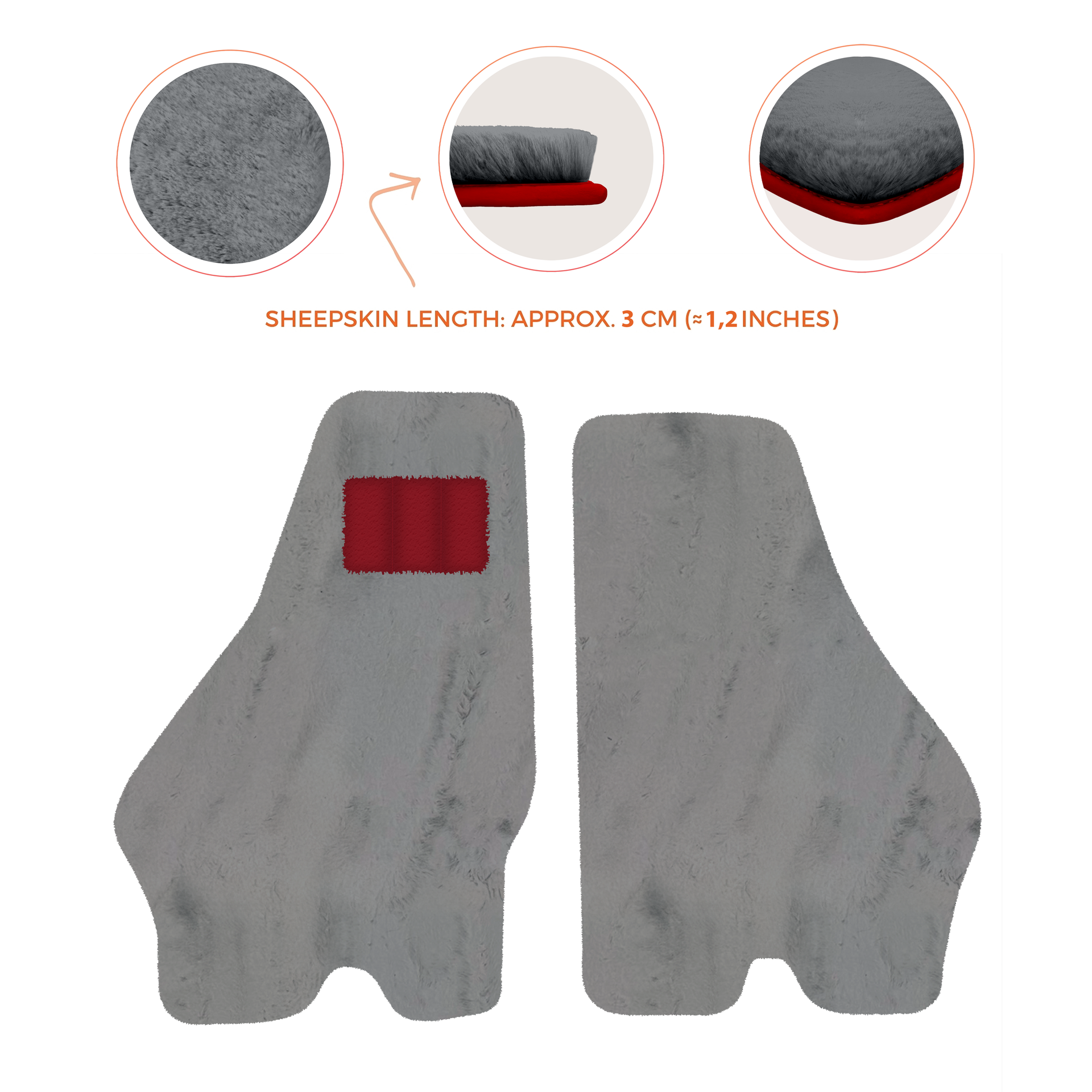 Luxury Sheepskin Floor Mats for Lamborghini Urus (2018-2026)