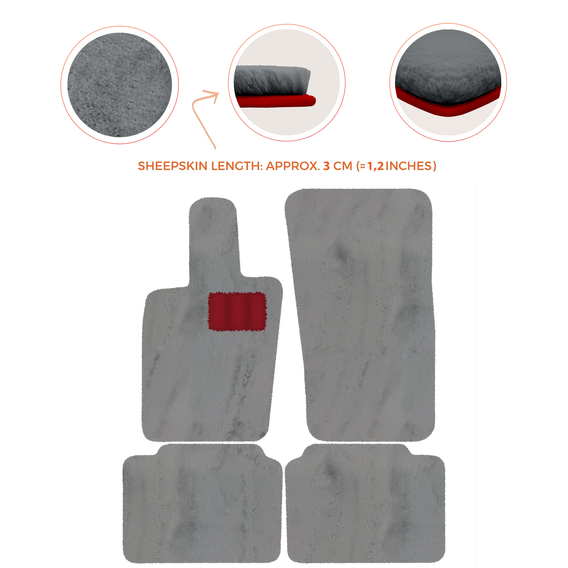 Luxury Sheepskin Floor Mats for Porsche Panamera (2017-2023)