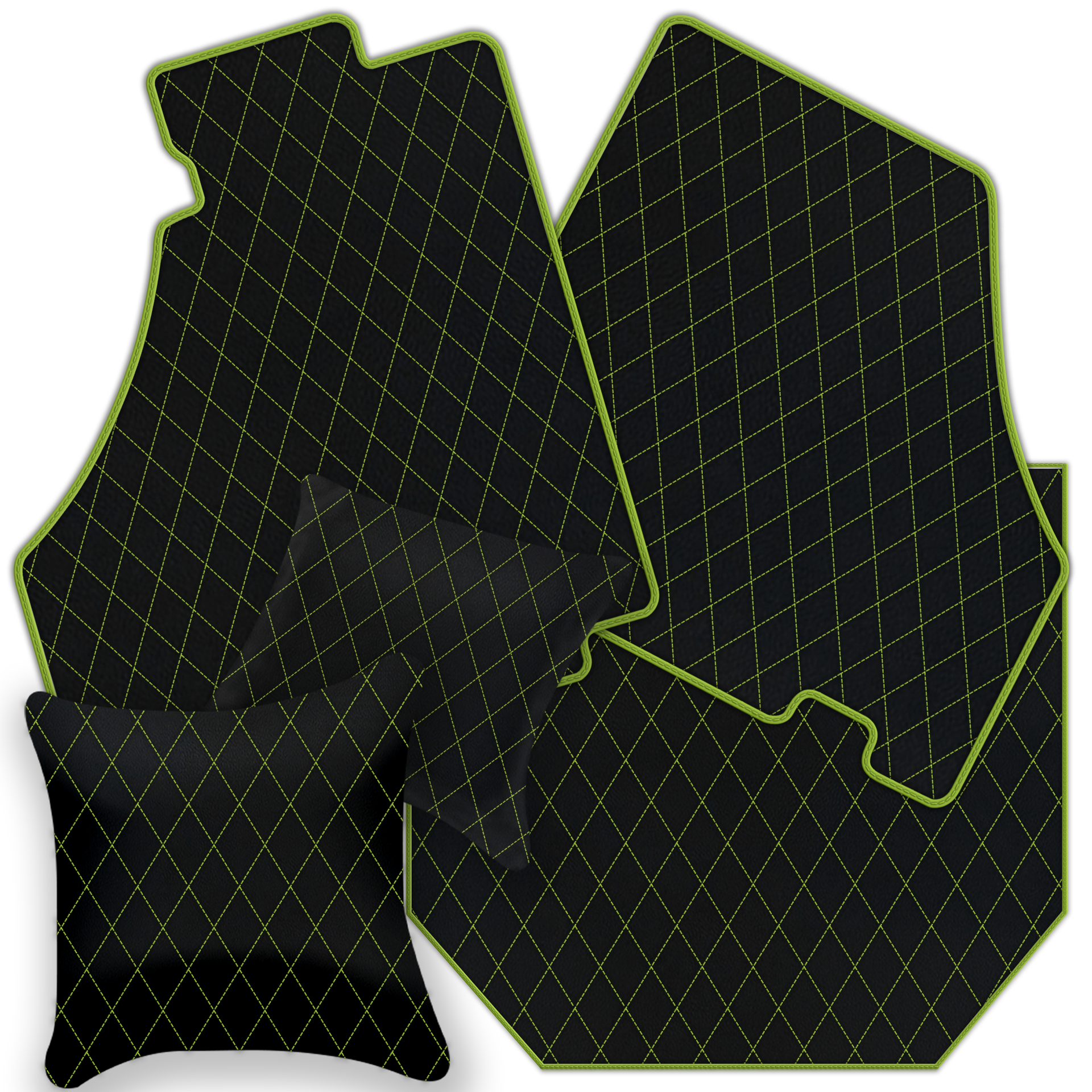 Black Leather Floor Mats for Ferrari 458 GT2 (2012-2015) | AW1 Design