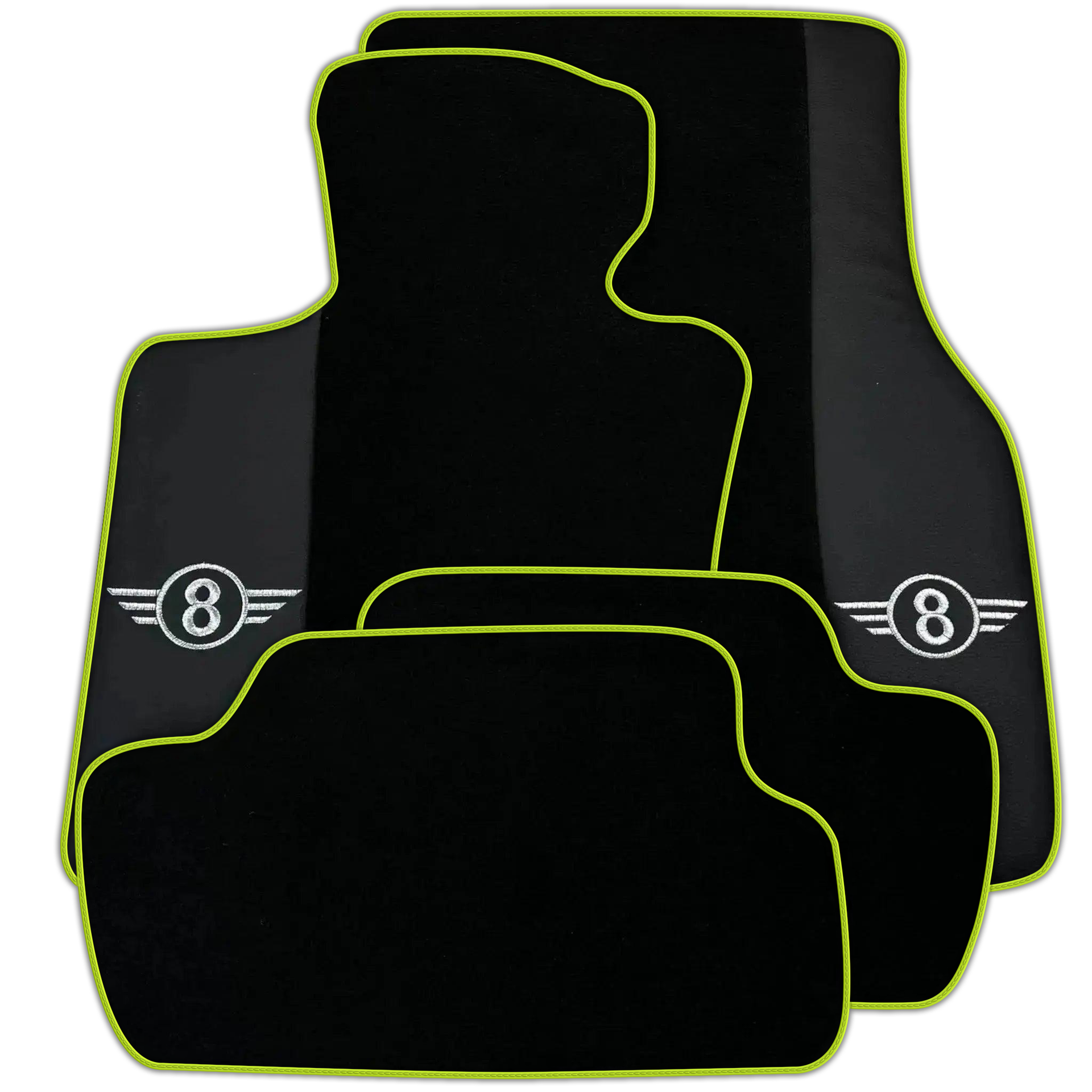 Black Floor Mats for Mini Cooper / One R53 (2001-2007) Cooper S with Leather