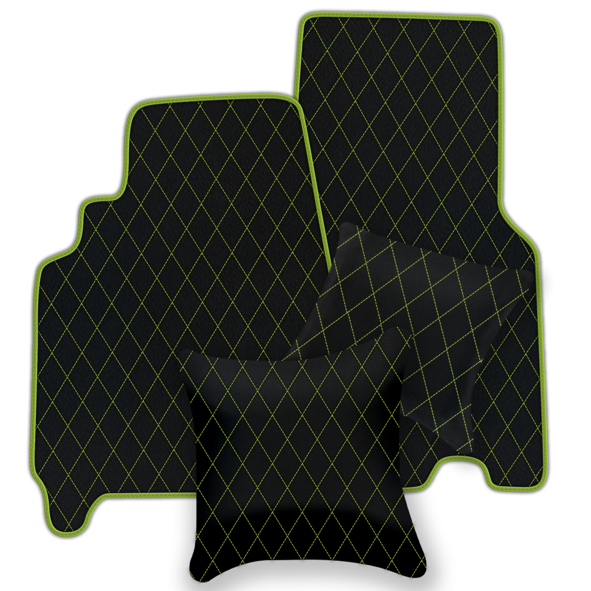 Customizable Leather Floor Mats with Hex Pattern for Ferrari 550 Maranello (1996-2002) - AutoWin