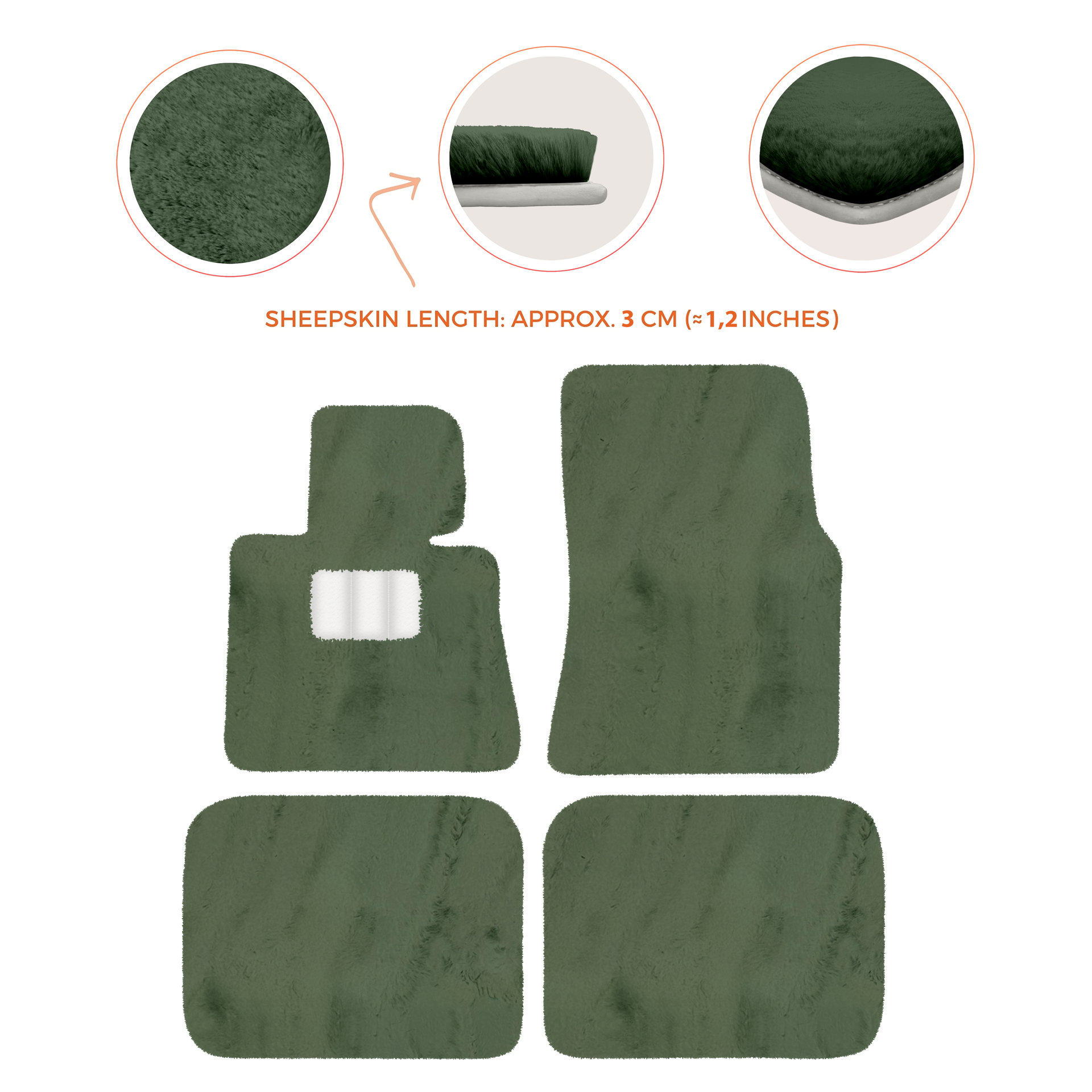 Luxury Sheepskin Floor Mats for Rolls-Royce Ghost Series I (2010-2014)