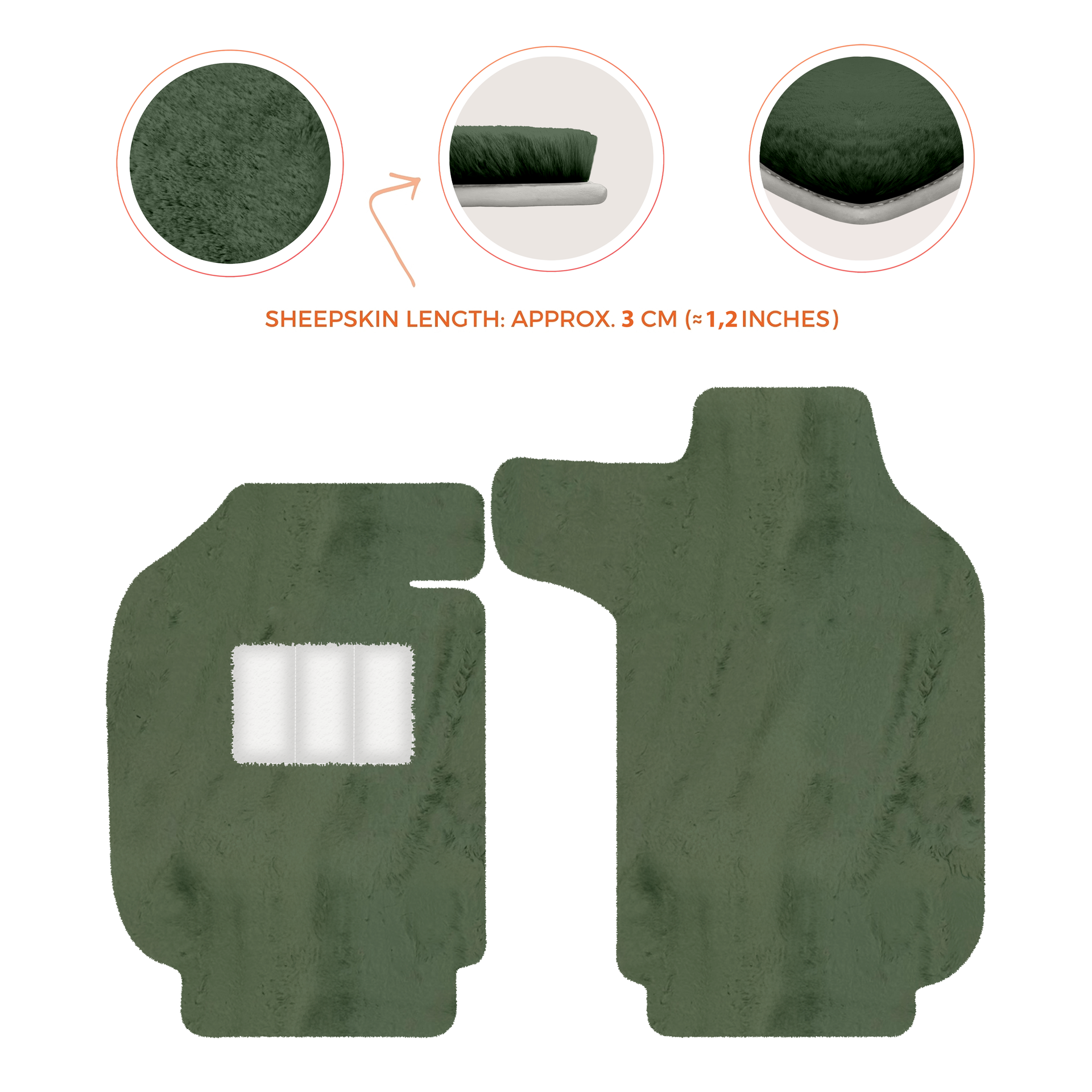 Luxury Sheepskin Floor Mats for Porsche 911 - 992 (2019-2026)