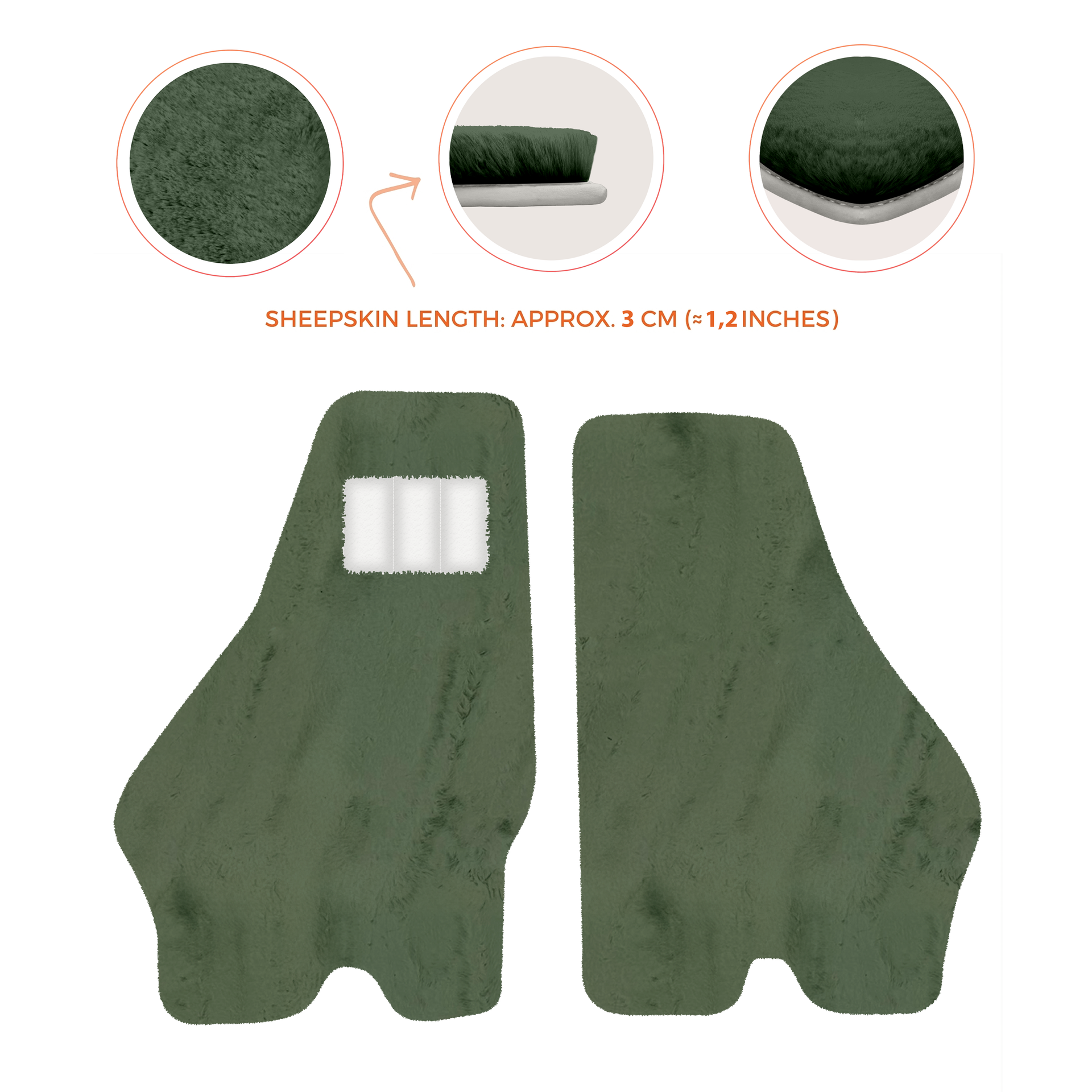 Luxury Sheepskin Floor Mats for Lamborghini Urus (2018-2026)