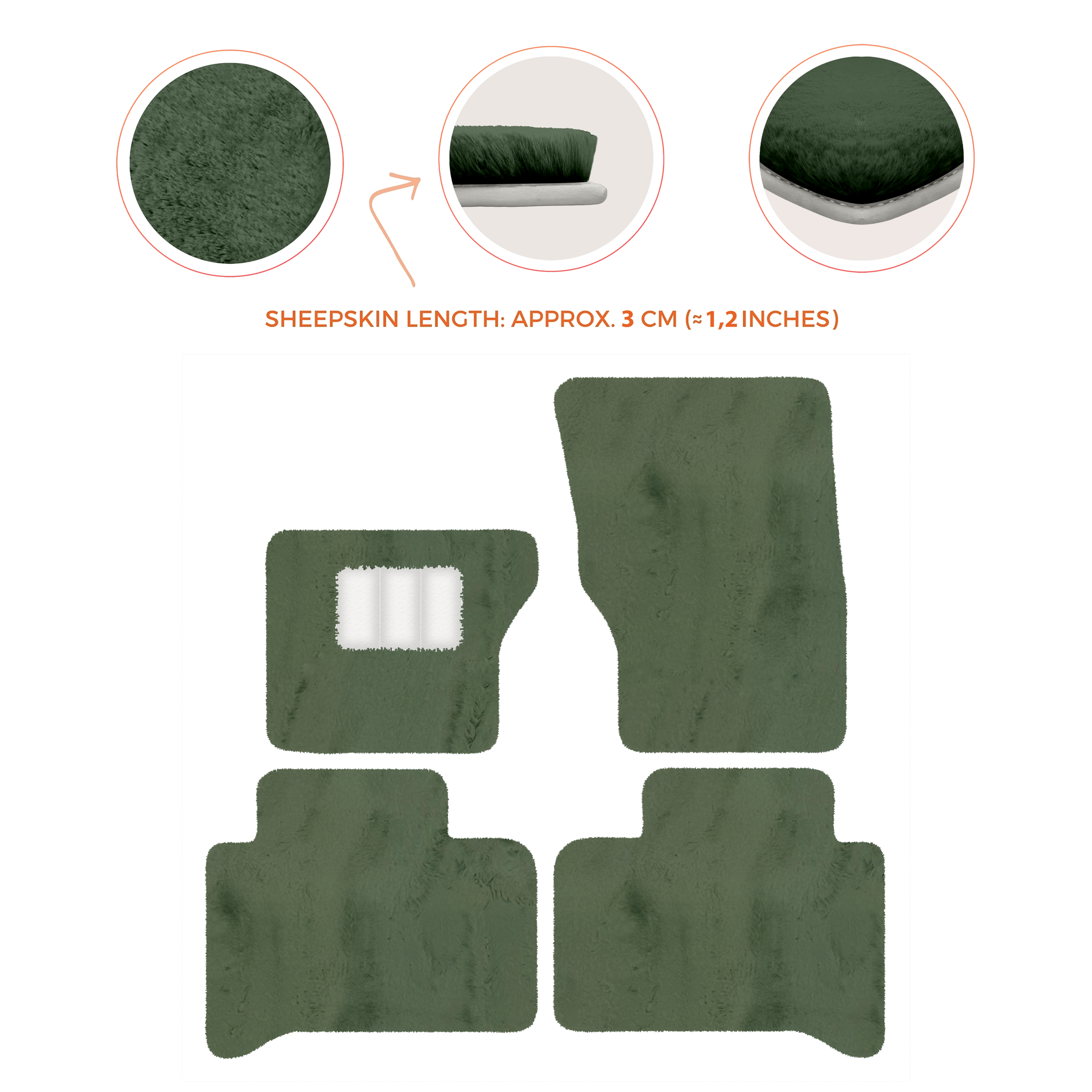 Luxury Sheepskin Floor Mats for Range Rover Velar (2017-2024)