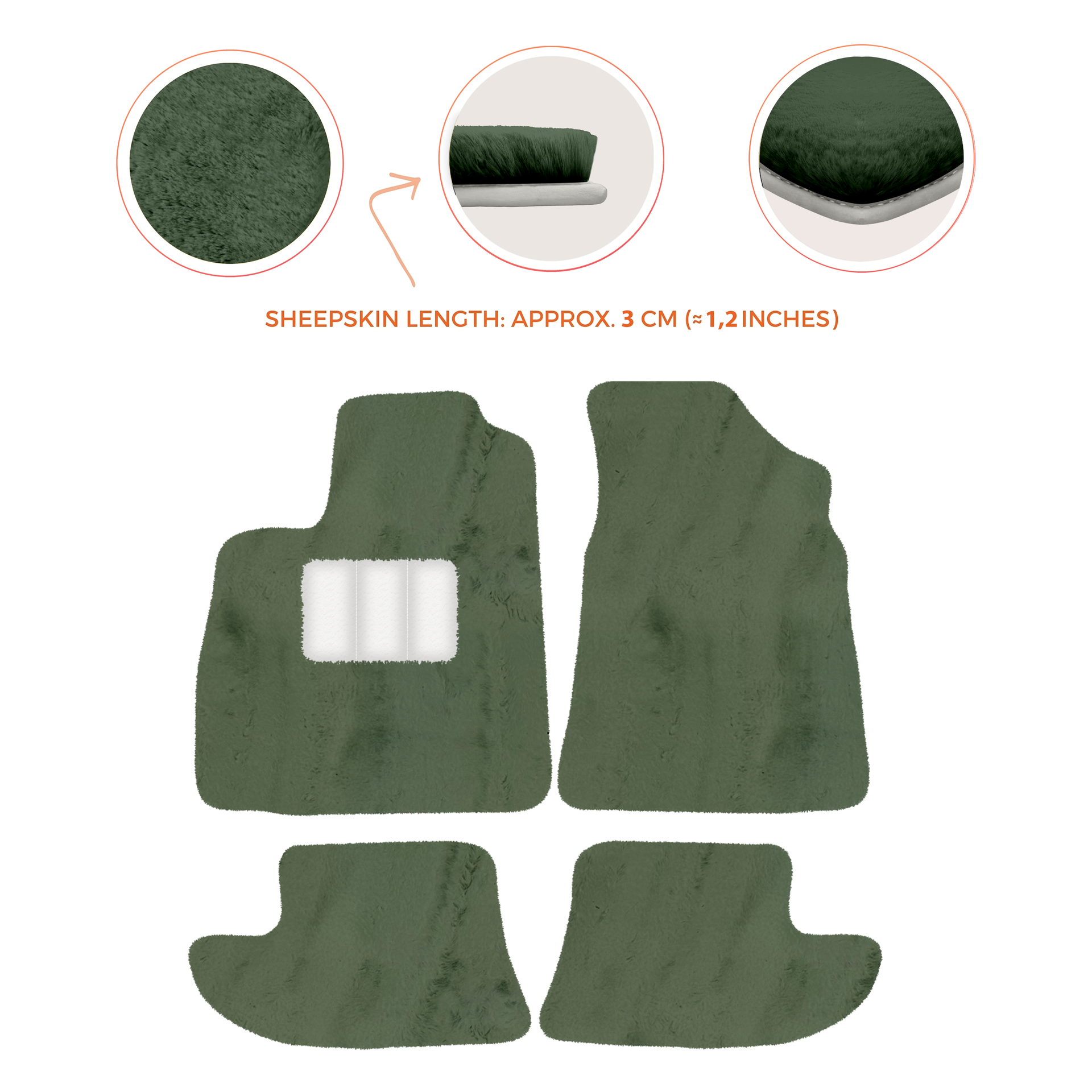 Premium Sheepskin Floor Mats for Bentley Continental GT (2003-2011)