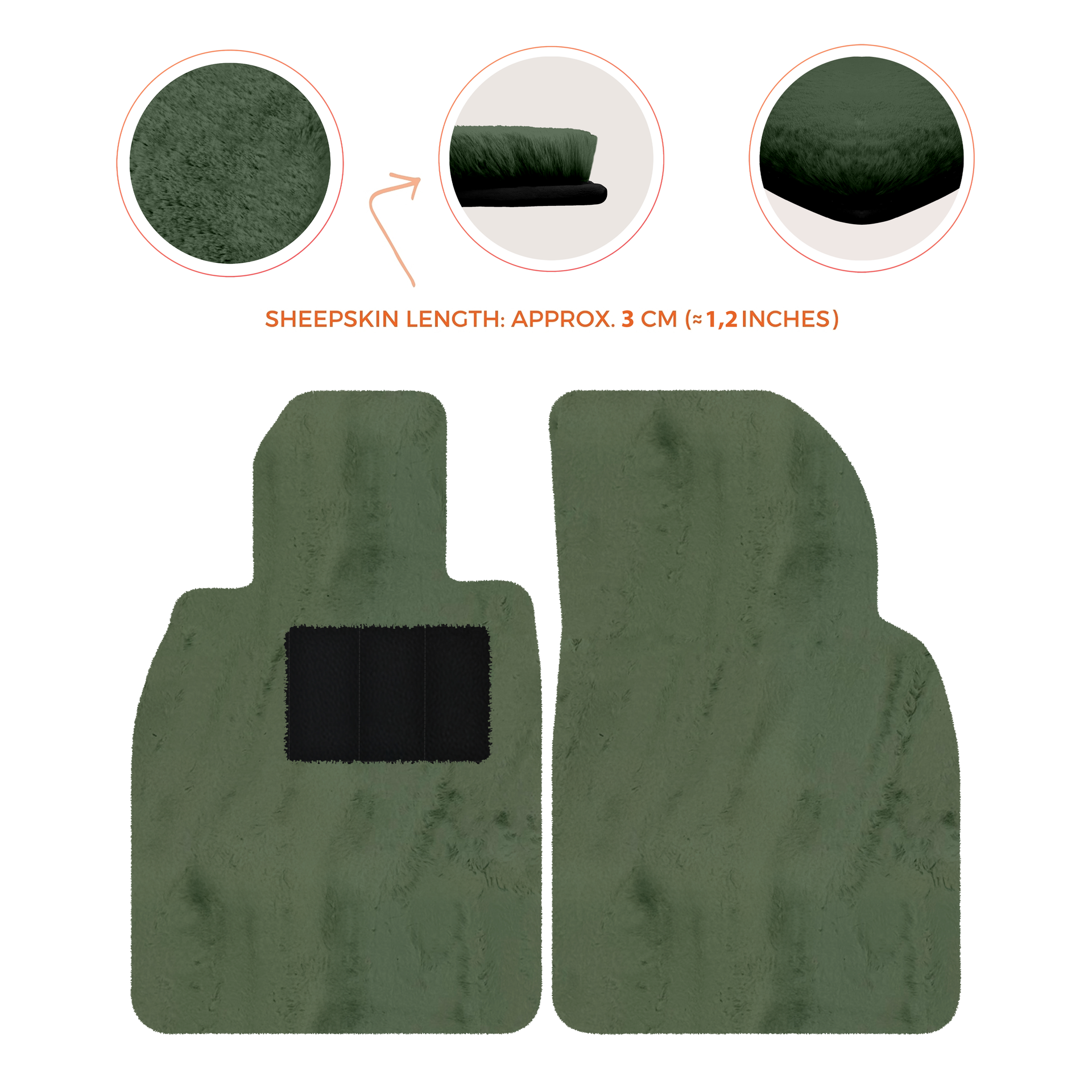 Deluxe Luxury Sheepskin Floor Mats for Porsche 911 SC (1978-1984)