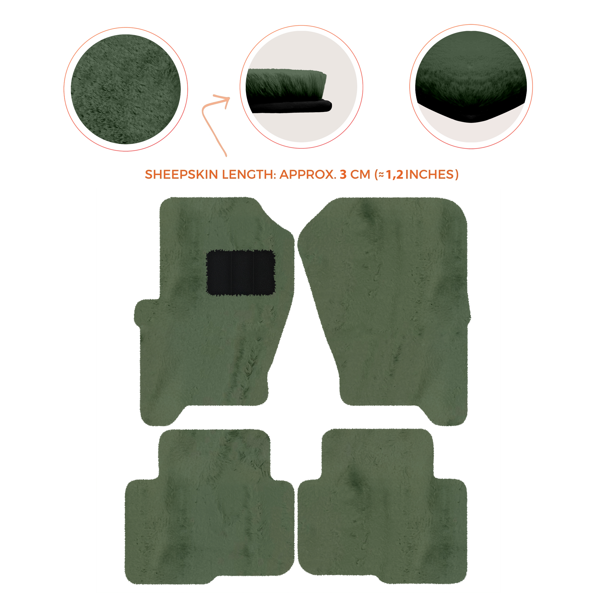Premium Sheepskin Floor Mats for Land Rover Freelander (2007-2012)