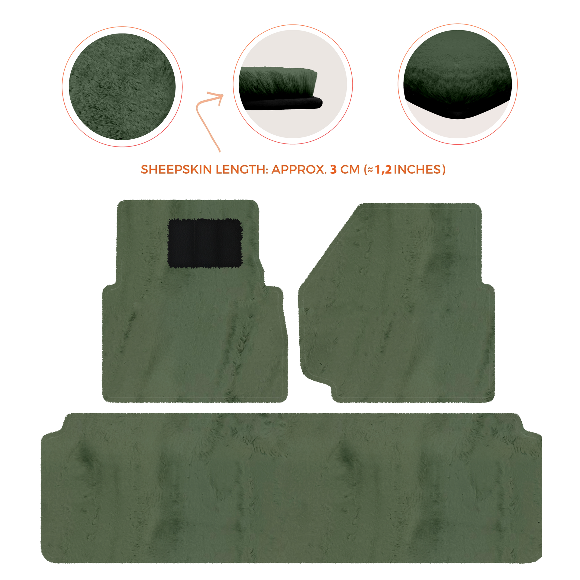 Luxurious Premium Sheepskin Floor Mats for Range Rover (2012-2022)