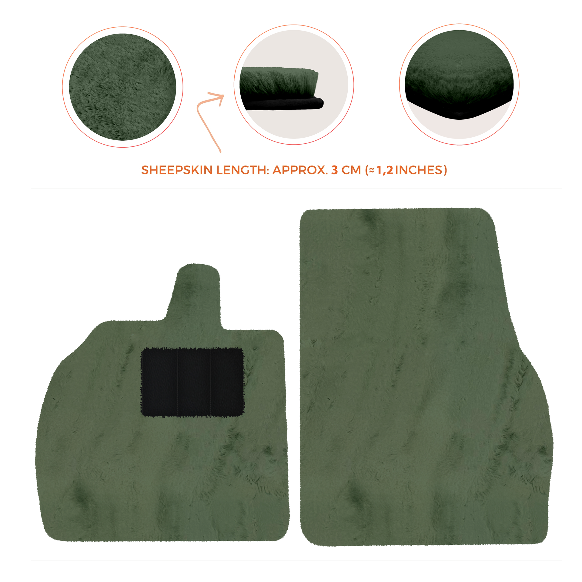 Luxury Sheepskin Floor Mats for Lamborghini Revuelto 2024-2025