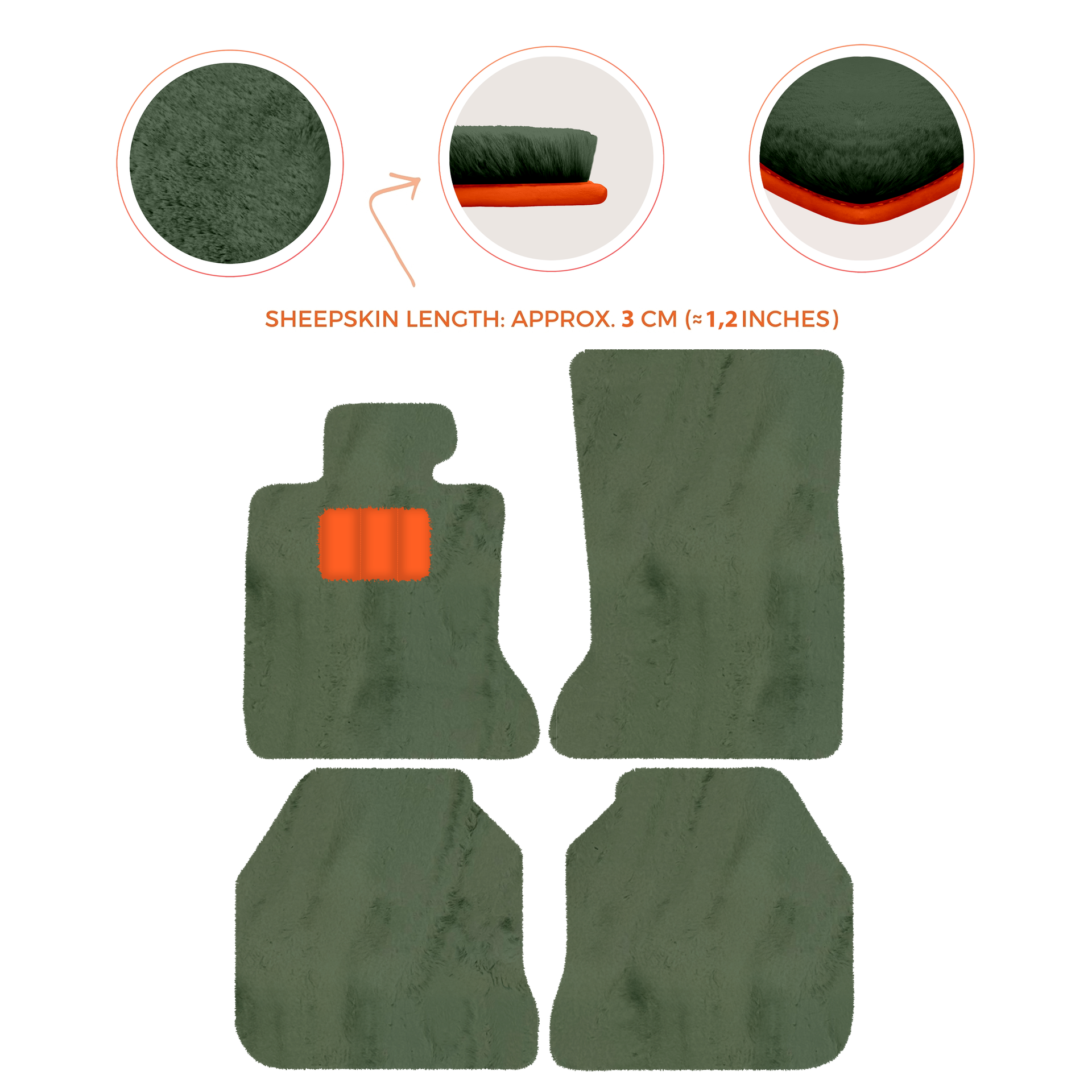 Luxury Sheepskin Floor Mats for Rolls-Royce Ghost RR2 (2010-2014)