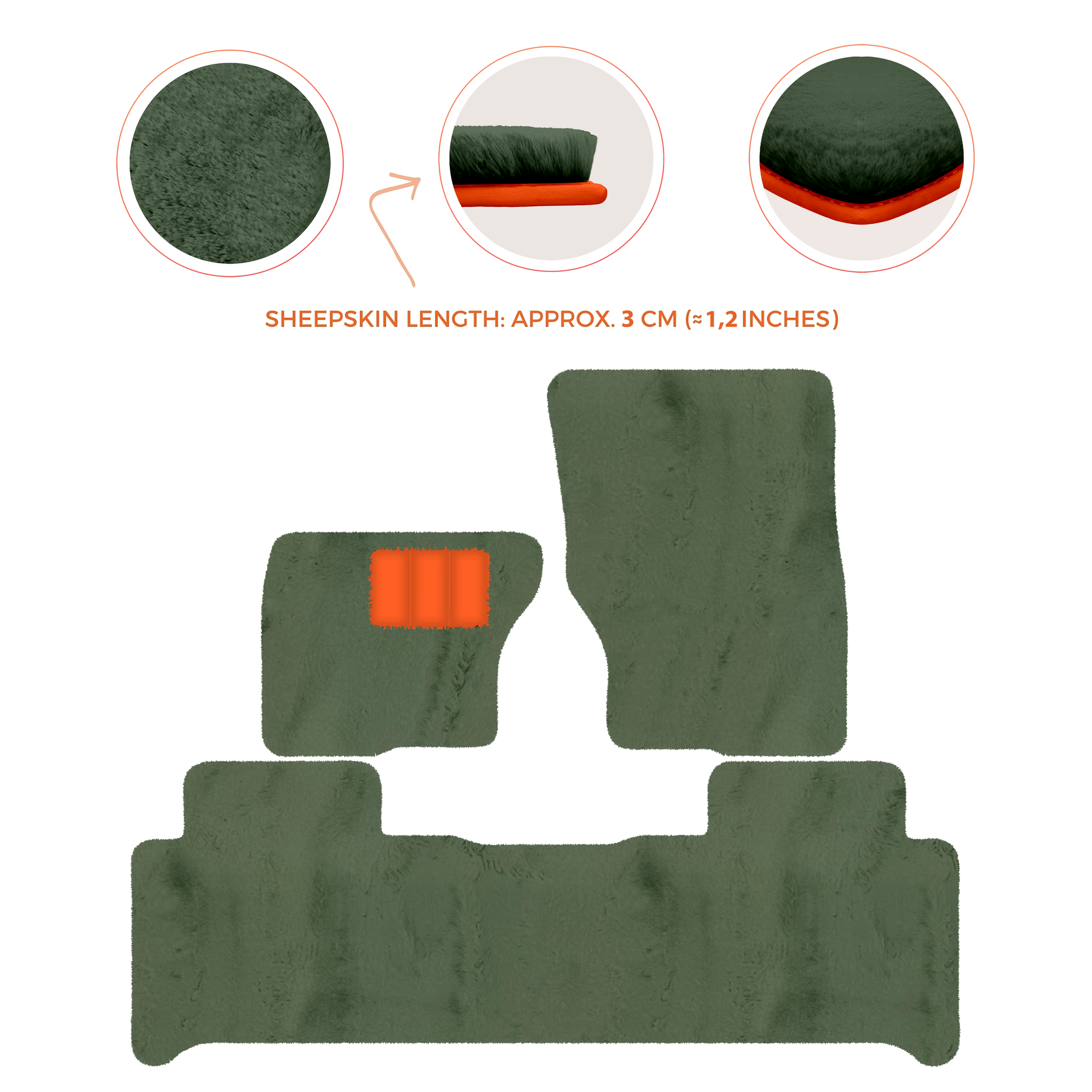 Luxury Sheepskin Floor Mats for Land Rover Discovery (2017-2026)