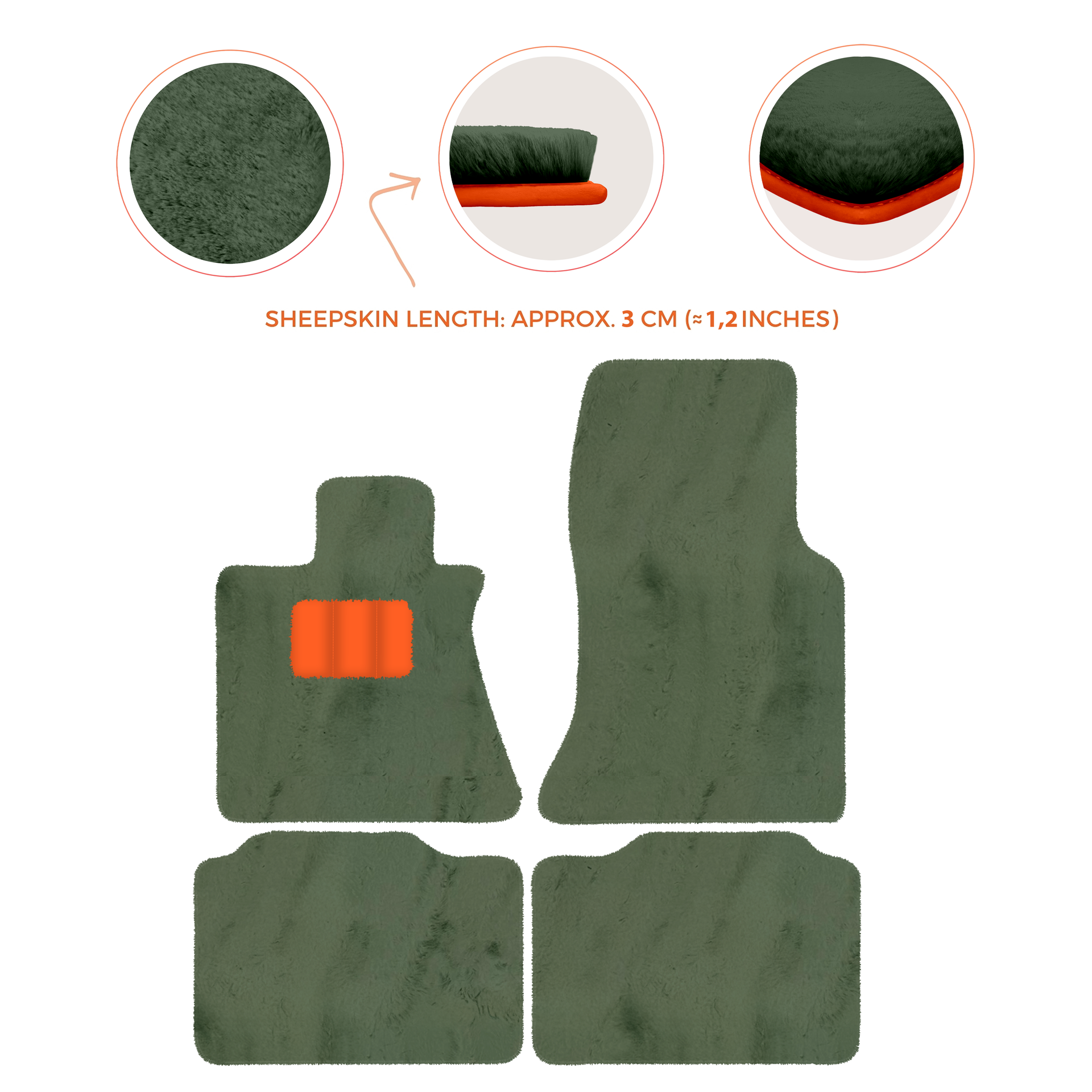 Premium Sheepskin Floor Mats for Rolls-Royce Phantom Sedan (2003-2016)