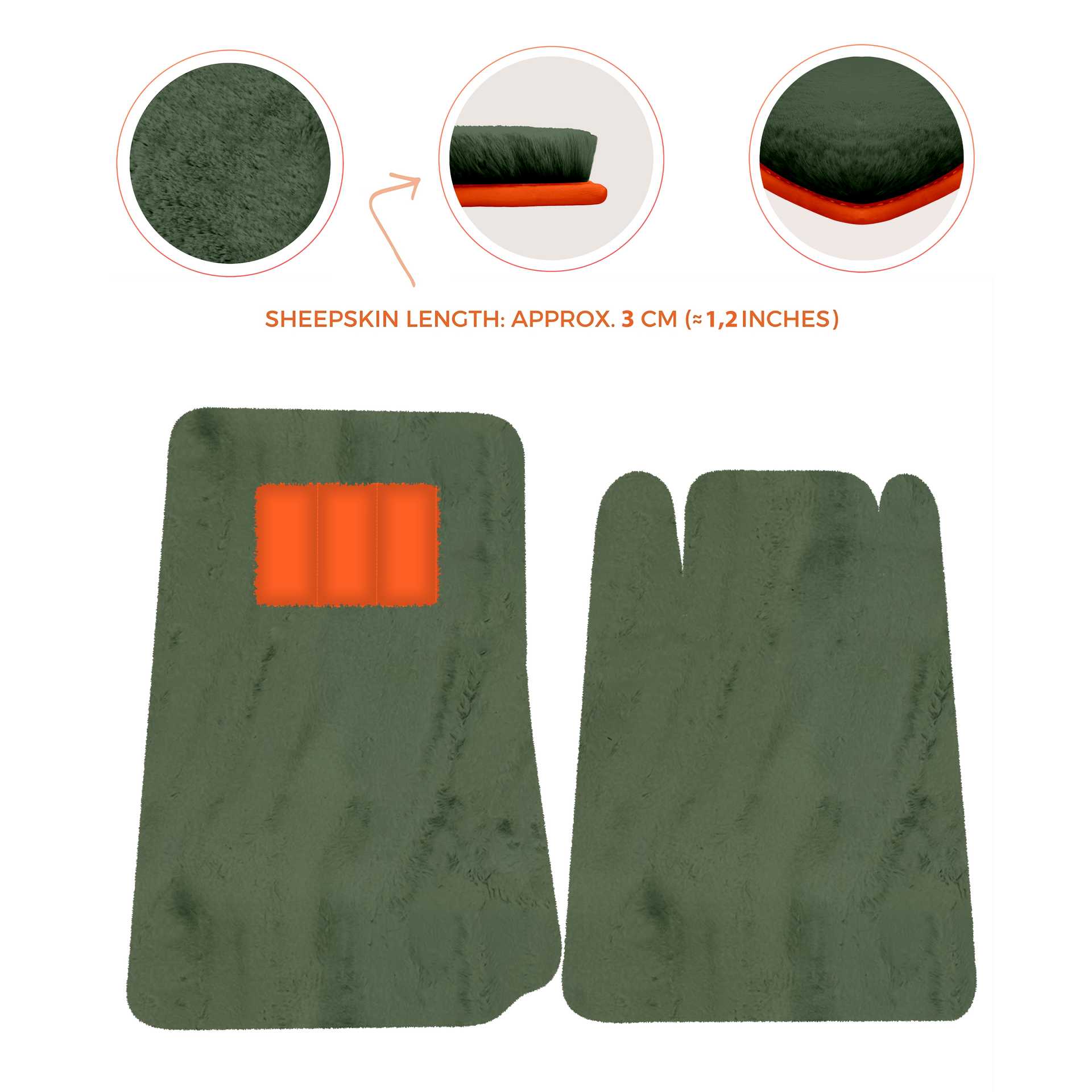 Lamborghini Jalpa Sheepskin Floor Mats (1981-1988) - Premium Luxury